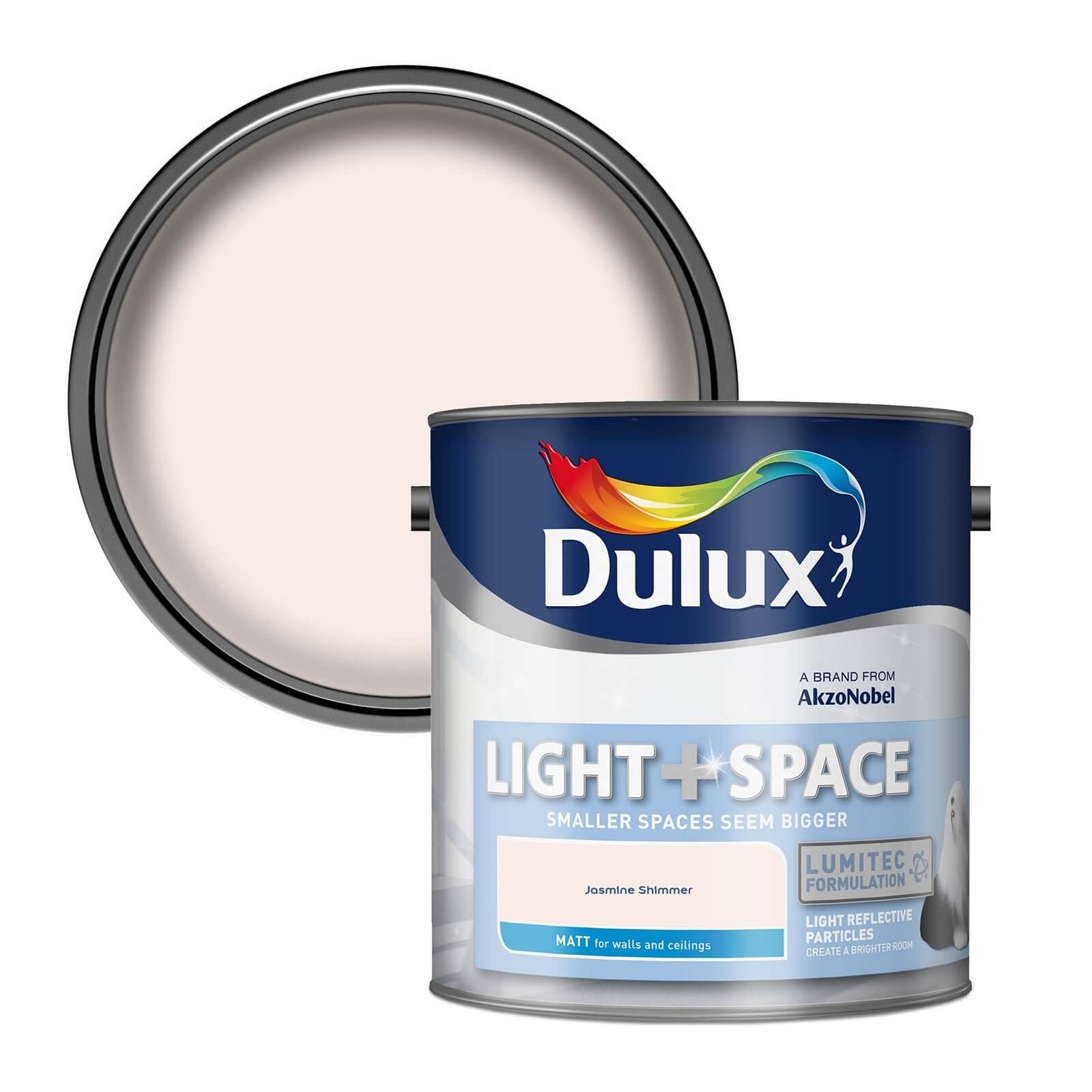 Dulux Light & Space Jasmine Shimmer - Matt Emulsion Paint - 2.5L