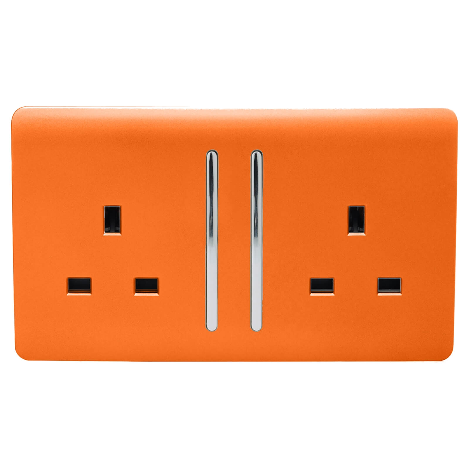 Photo of Trendi Switch 2 Gang 13amp Long Switched Socket In Orange