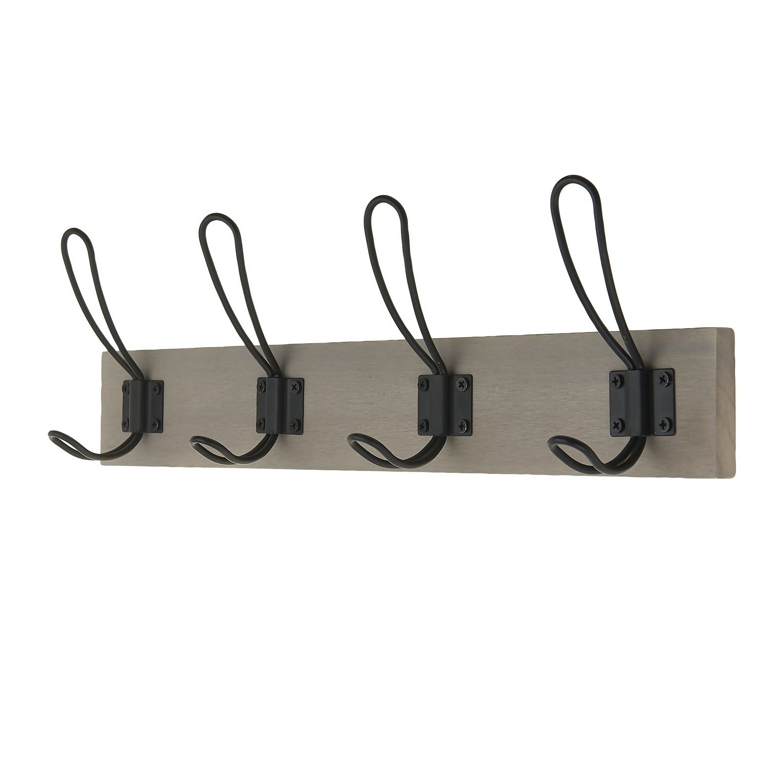 Photo of 4 Black Wire Hook On Light Grey Ash Board