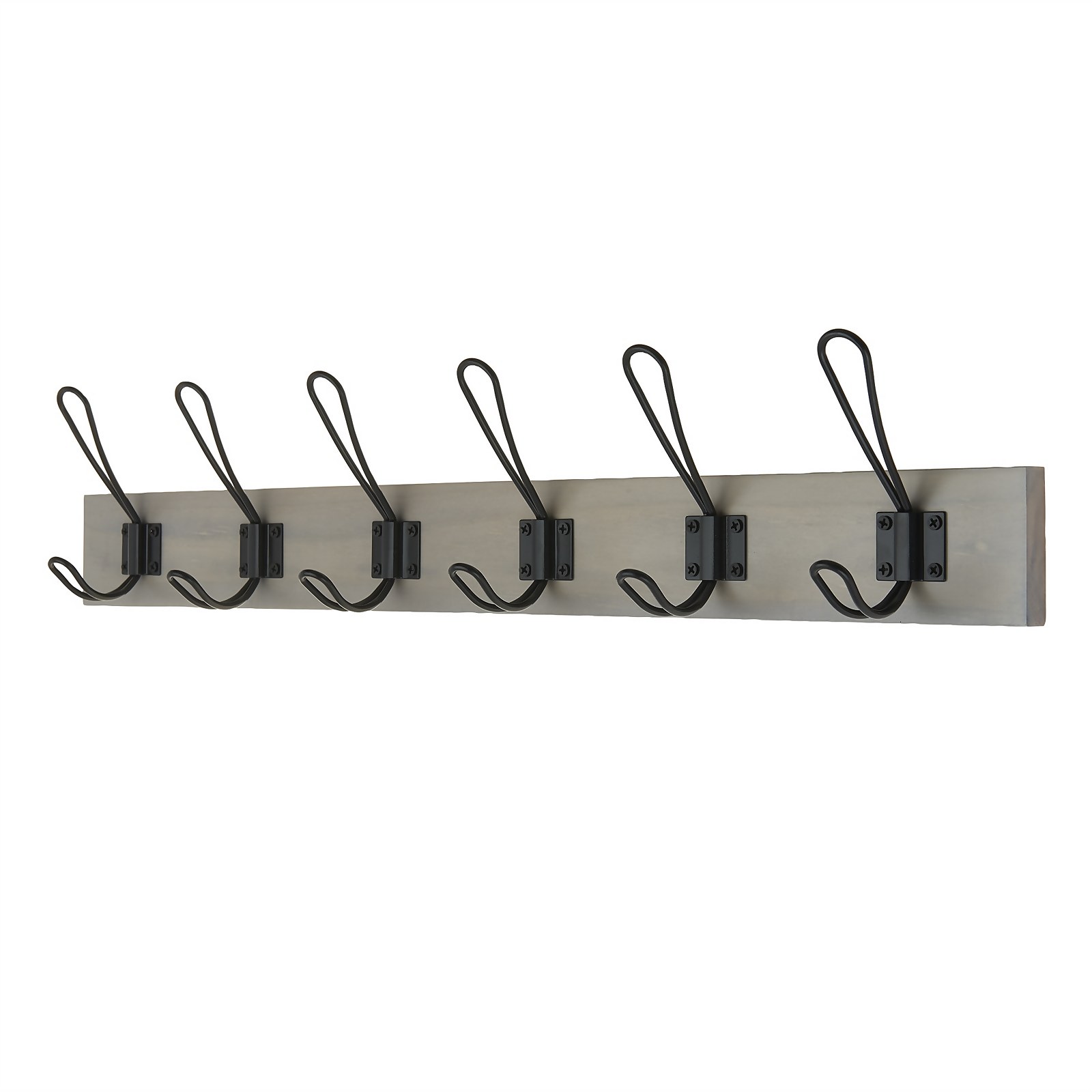 Photo of 6 Black Wire Hook On Light Grey Ash Board