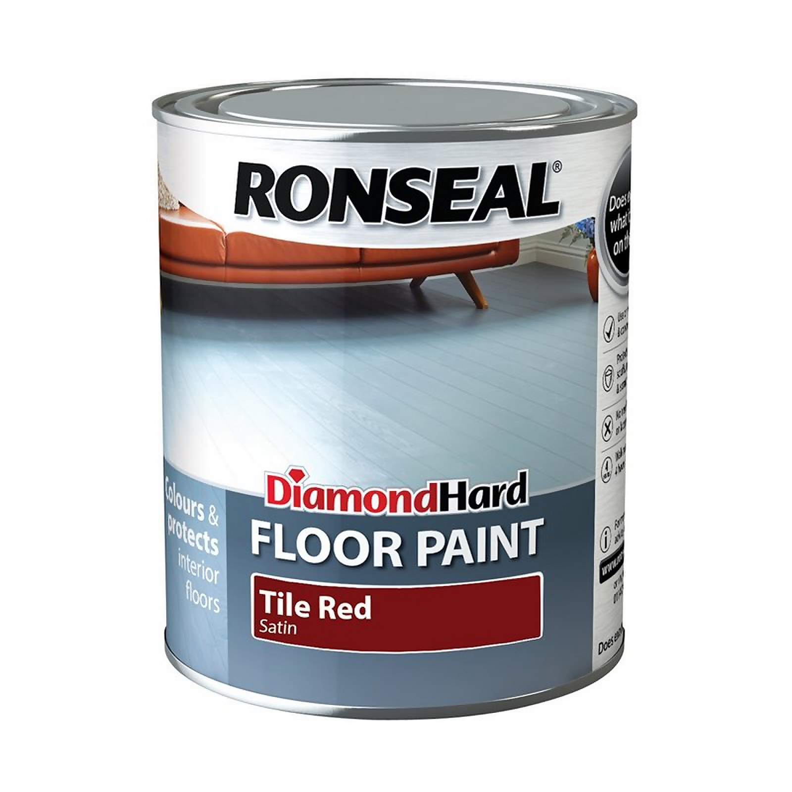 Photo of Ronseal Diamond Hard Tile Red - Floor Paint - 750ml