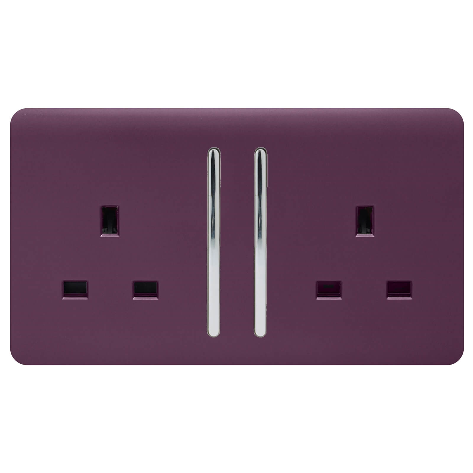 Photo of Trendi Switch 2 Gang 13amp Long Switched Socket In Plum