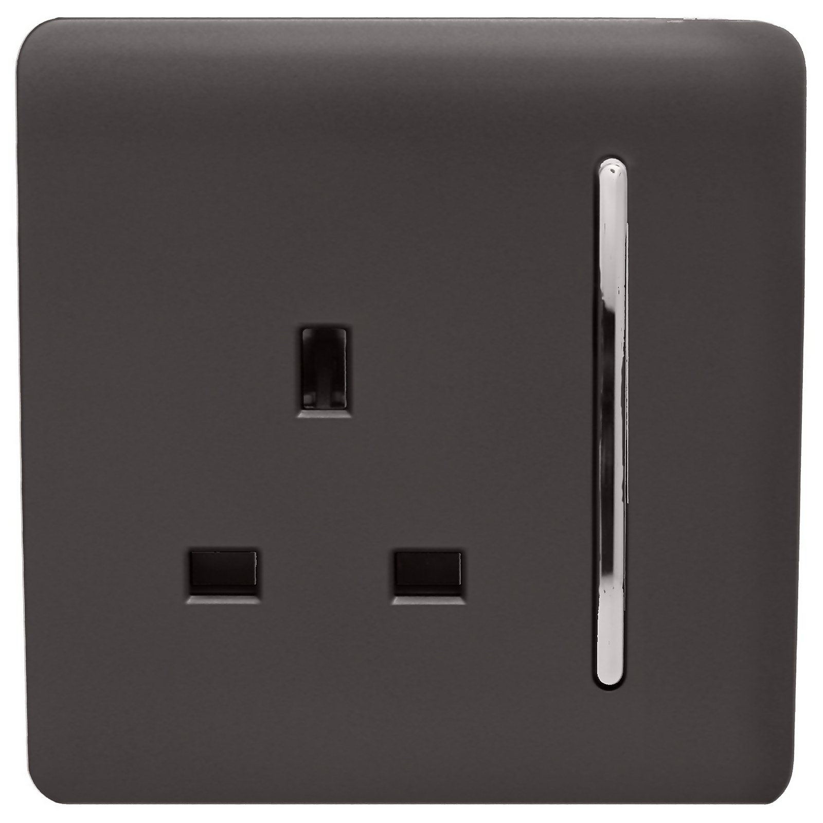 Photo of Trendi Switch 1 Gang 13amp Switched Socket Dark Brown
