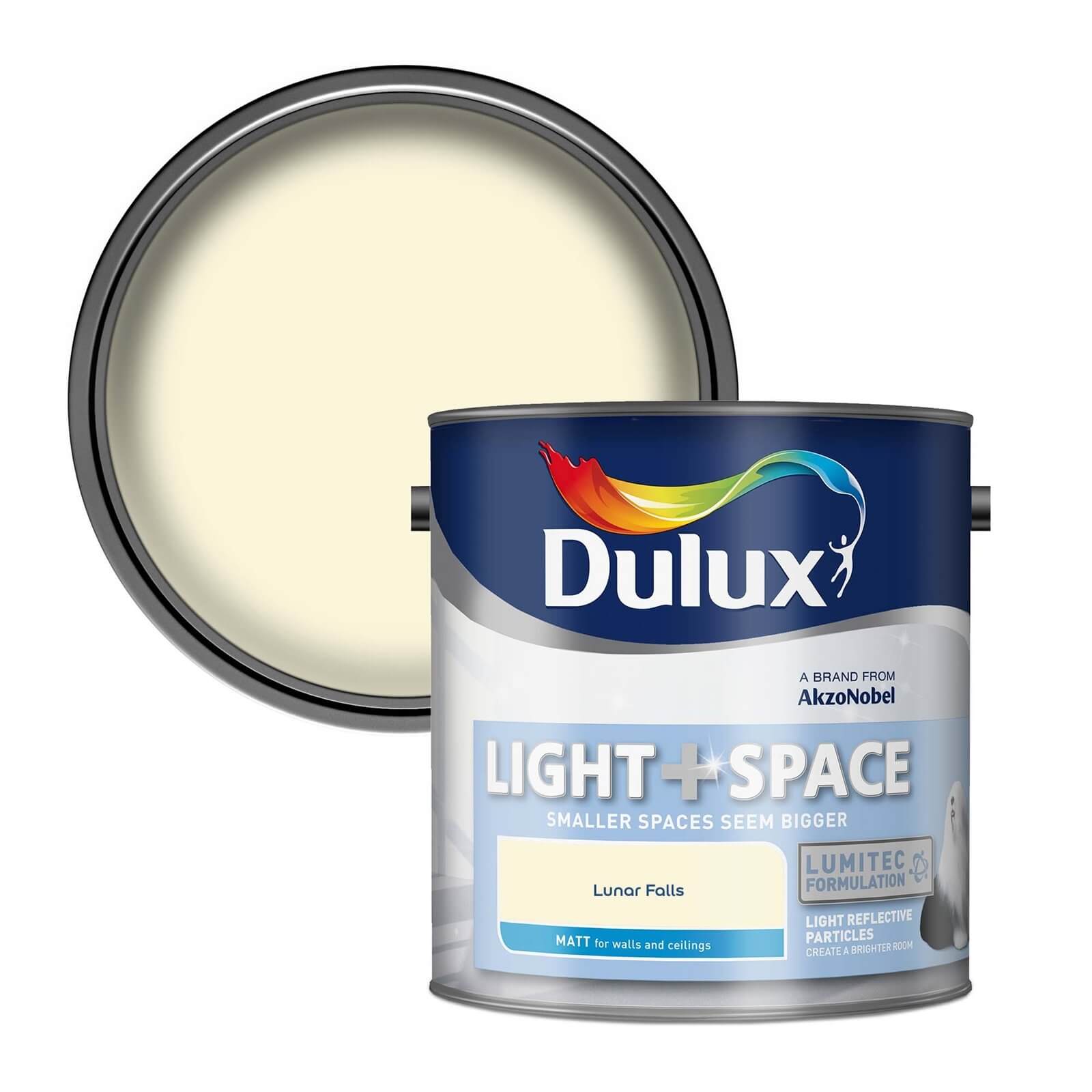 Photo of Dulux Light & Space Lunar Falls - Matt Emulsion Paint - 2.5l