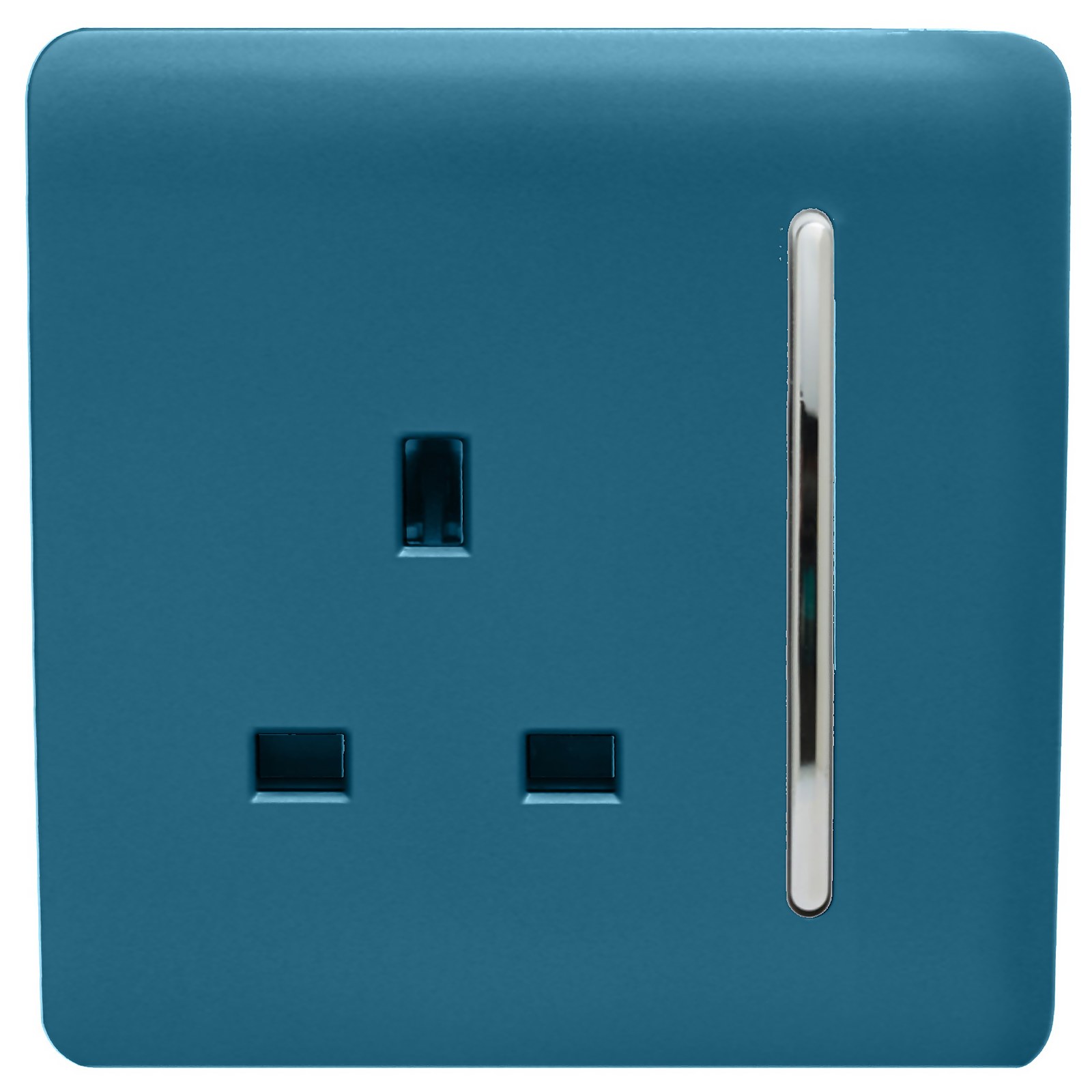 Photo of Trendi Switch 1 Gang 13amp Switched Socket In Ocean Blue