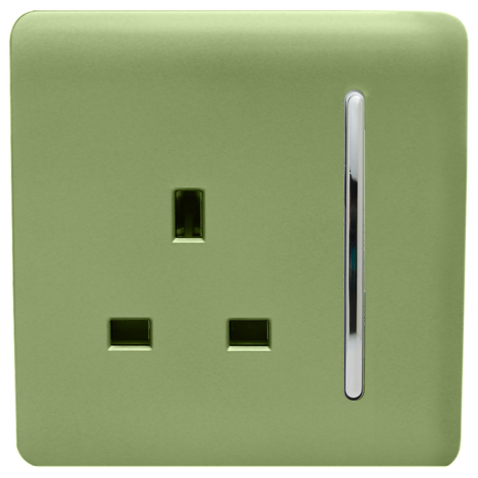 Photo of Trendi Switch 1 Gang 13amp Switched Socket In Moss Green