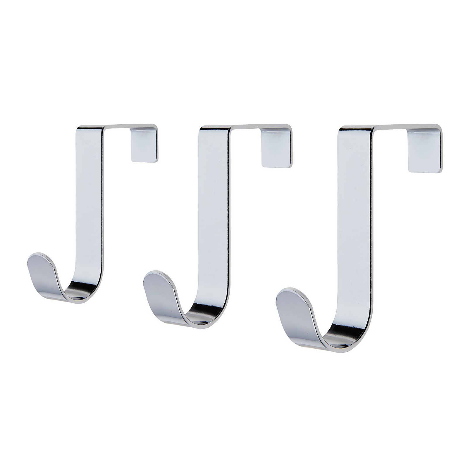 Photo of Budget Over The Door Hooks - Polished Chrome - 3 Pack