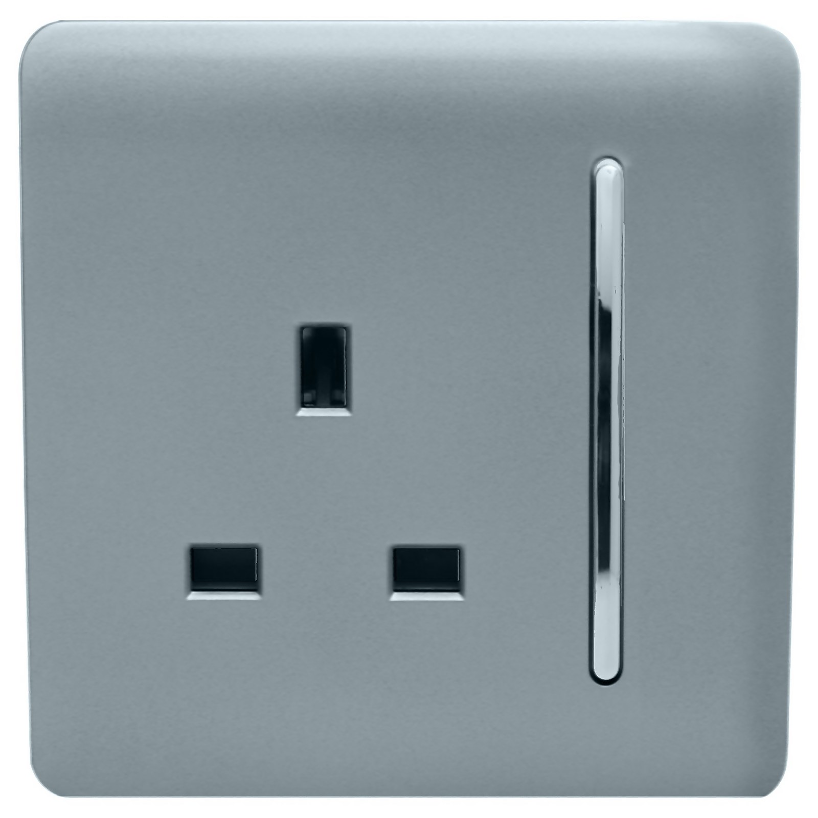 Photo of Trendi Switch 1 Gang 13amp Switched Socket In Cool Grey