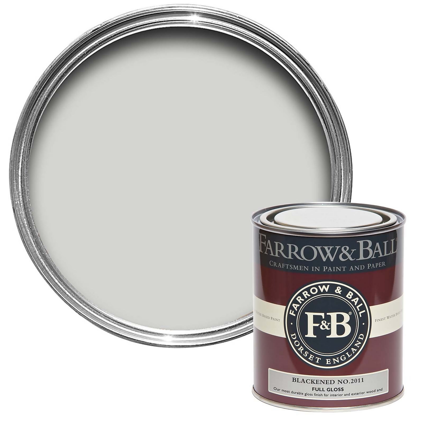 Farrow & Ball Full Gloss Paint Blackened No.2011 - 750ml