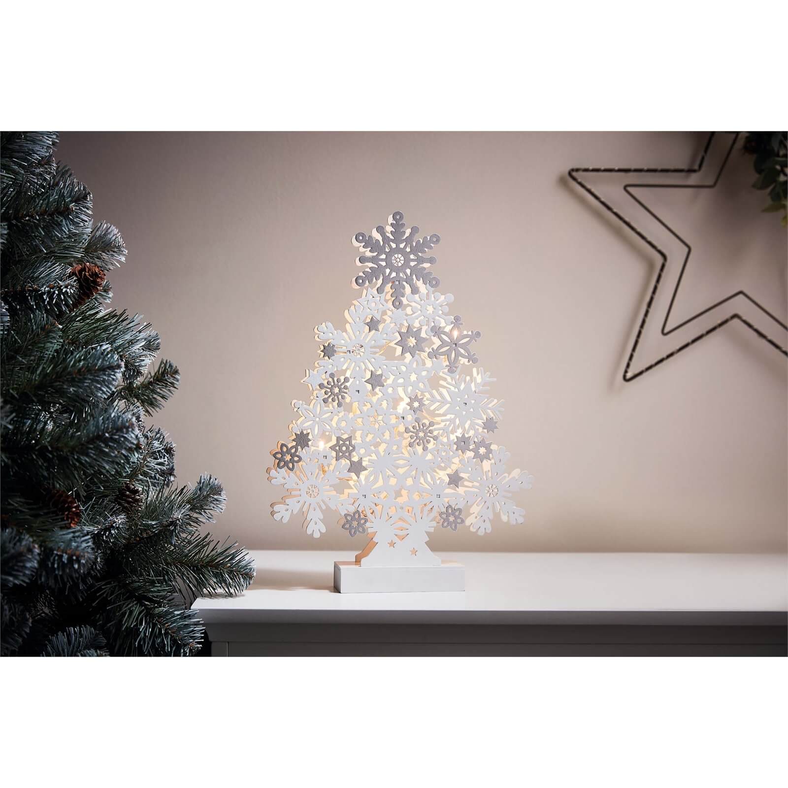 Photo of Snowflake Christmas Tree Light Up Christmas Decoration -battery Operated-