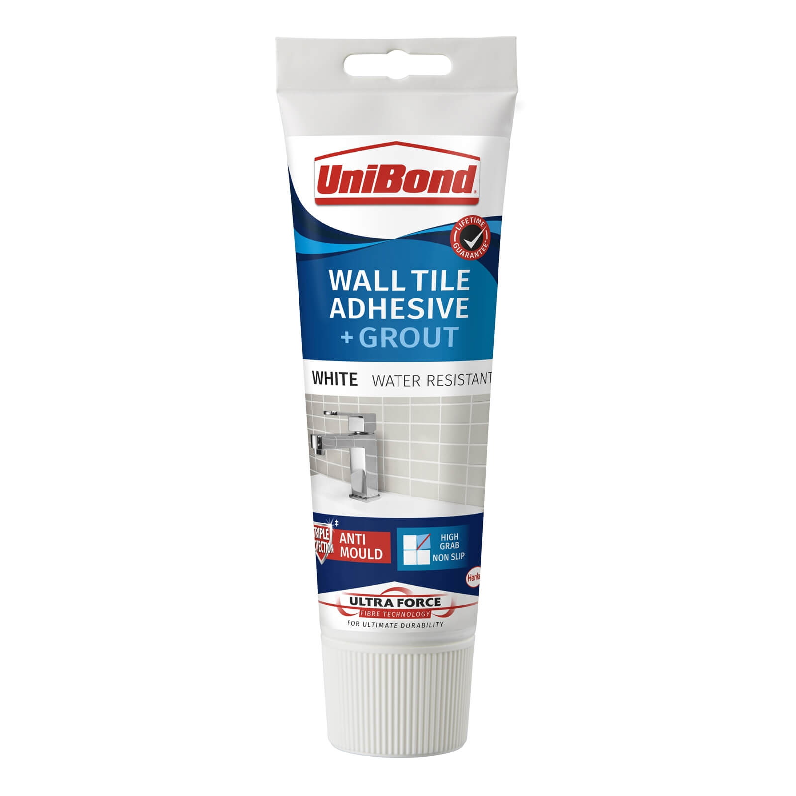 Photo of Unibond Ultraforce Wall Tile Adhesive & Grout Tube White 0.3kg