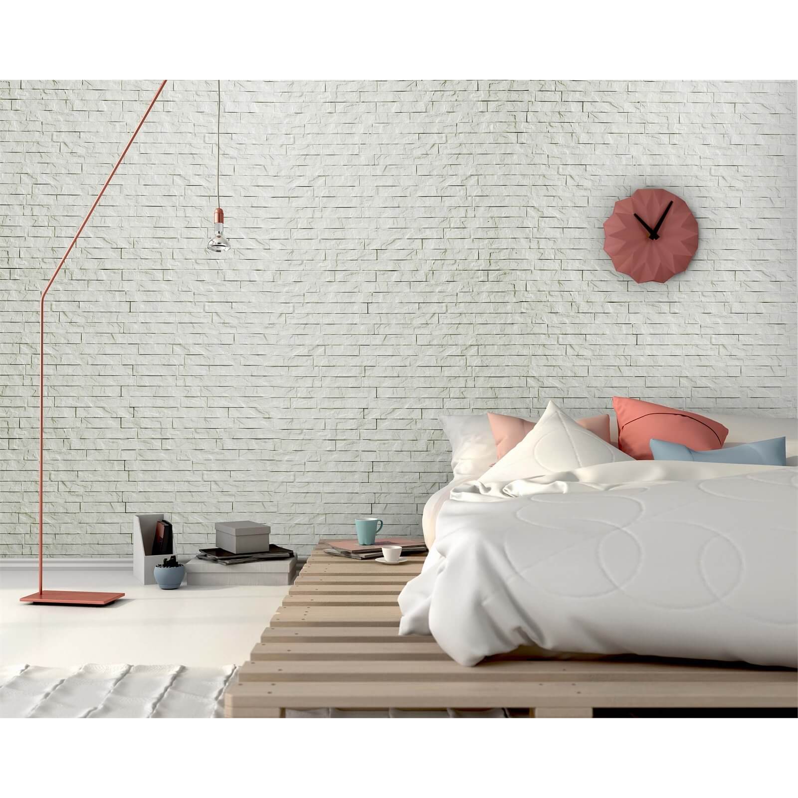 Photo of Innovera Decor Pvc Seamless 3d Design Cladding Panel -ledge Stone - White- Set Of 6-