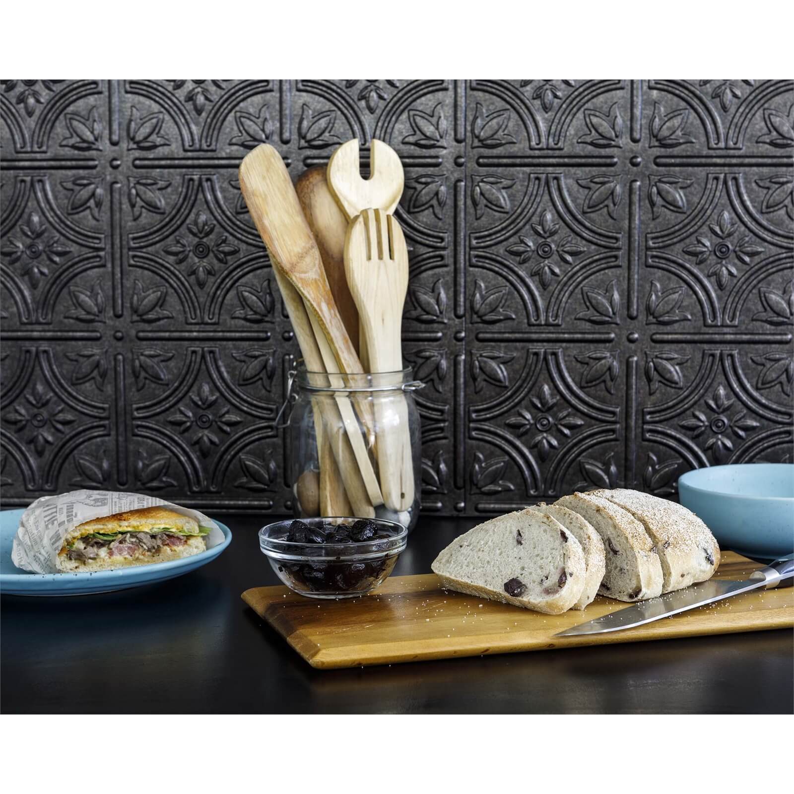 Photo of Innovera Decor 3d Design Wall Tile - Kitchen Splashback Cladding Panels - Empire - Smoked Pewter- Set Of 6-