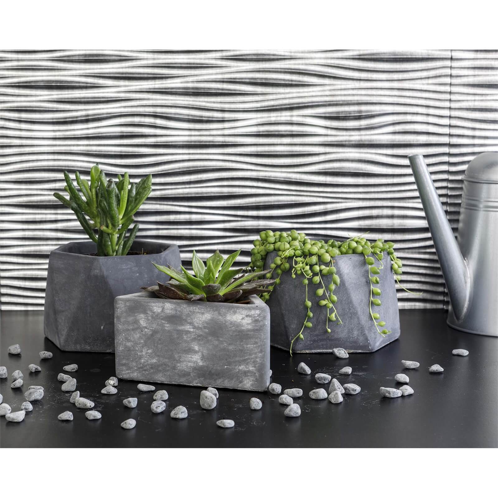 Photo of Innovera Decor 3d Design Wall Tile - Kitchen Splashback Cladding Panels -wilderness - Silver- Set Of 6-