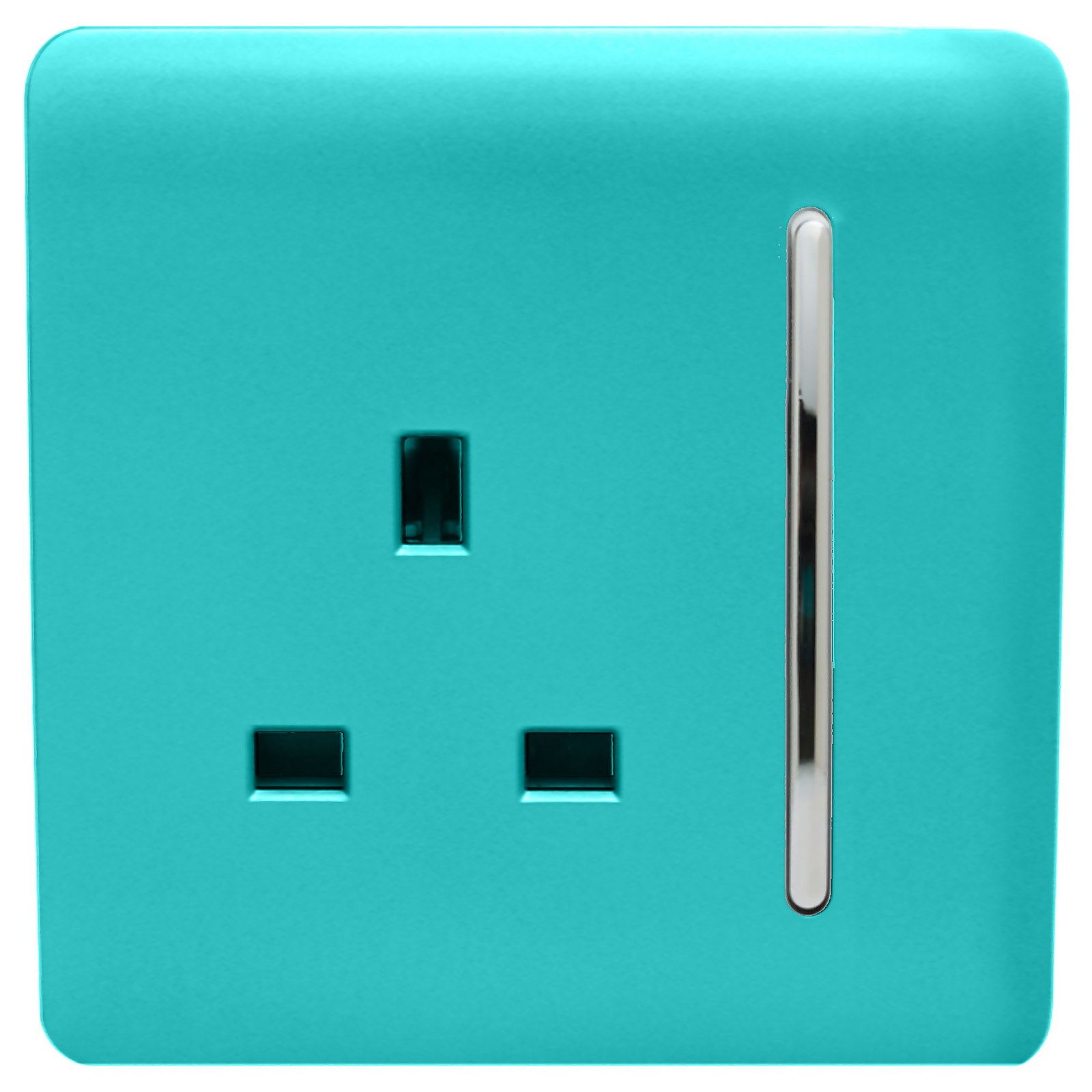Photo of Trendi Switch 1 Gang 13amp Switched Socket In Bright Teal