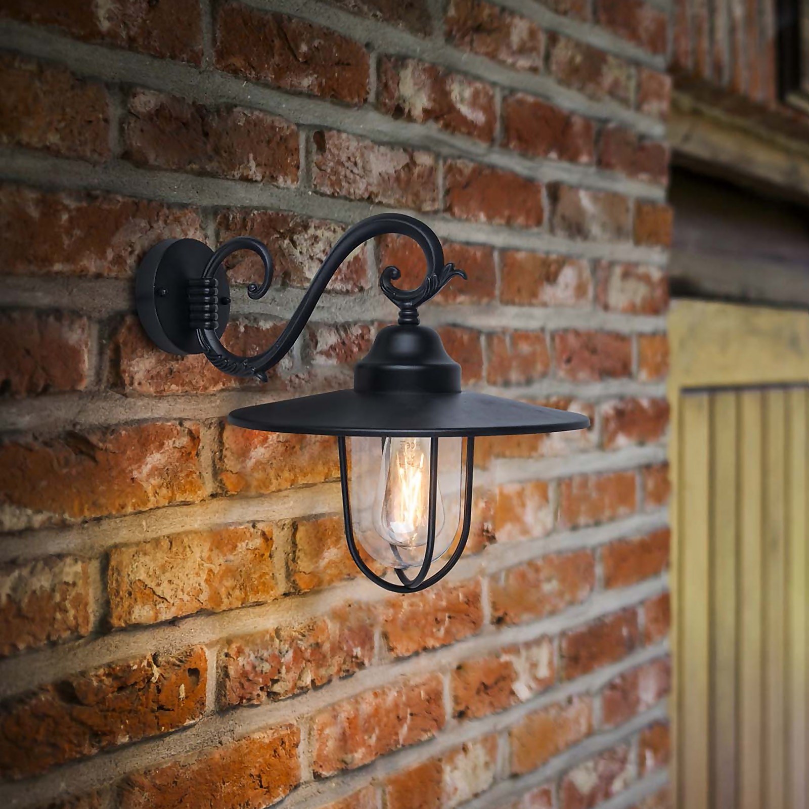 Photo of Lutec Lucy Outdoor Wall Lantern In Black