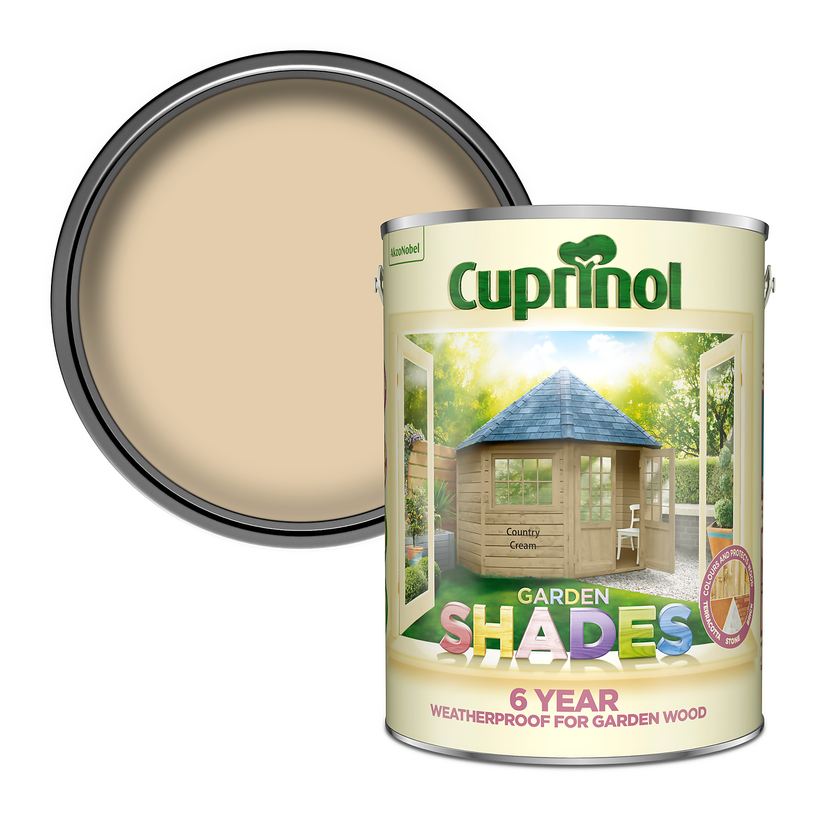 Cuprinol Garden Shades Paint Country Cream - 5L