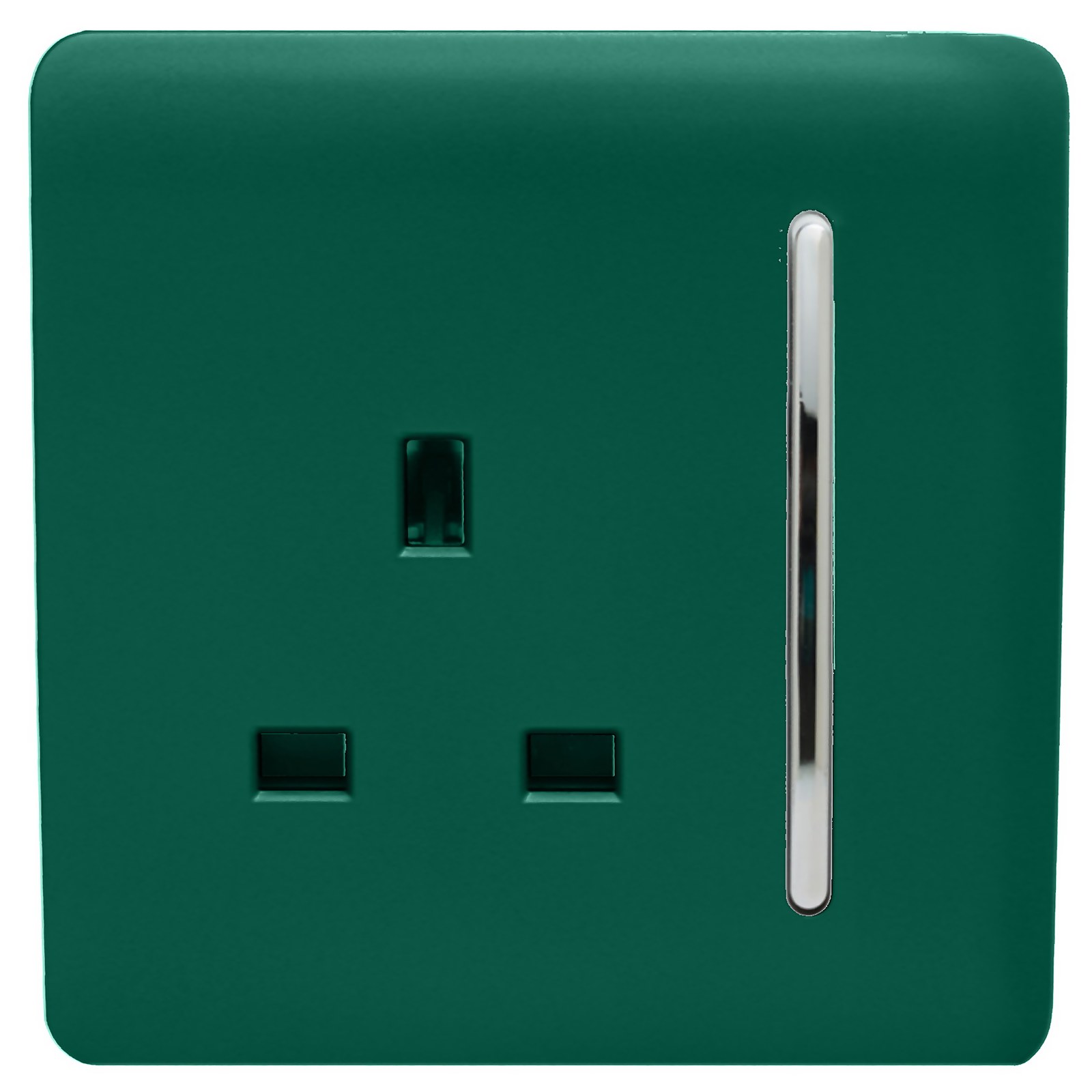 Photo of Trendi Switch 1 Gang 13amp Switched Socket In Dark Green