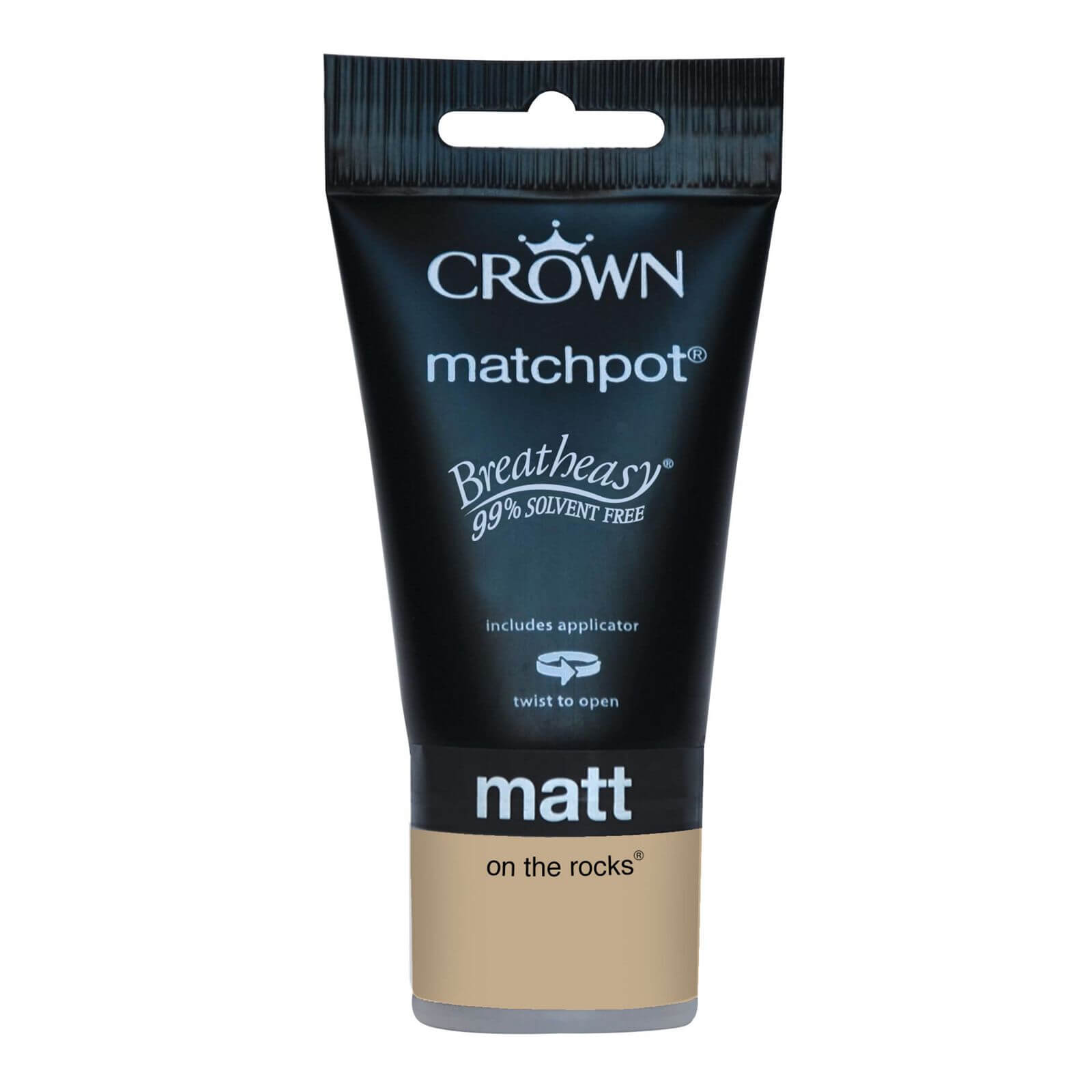 Photo of Crown Breatheasy Neutrals On The Rocks - Matt Emulsion Paint - 40ml Tester