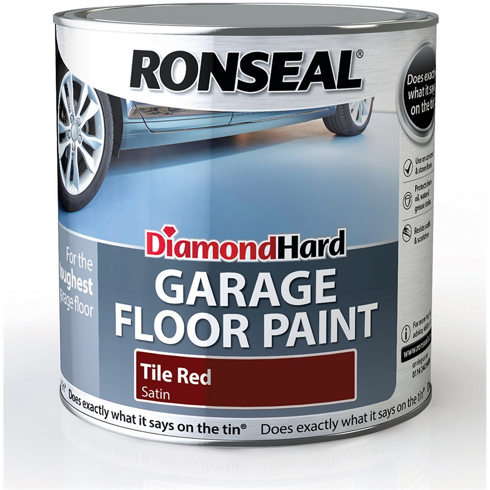 Photo of Ronseal Diamond Hard Tile Red - Garage Floor Paint - 2.5l
