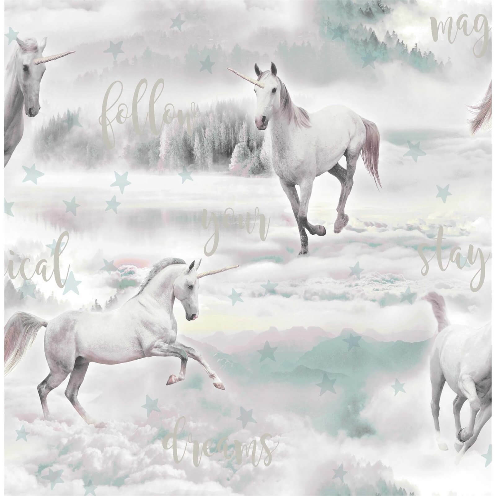 Photo of Fresco Unicorn Dreamland Wallpaper