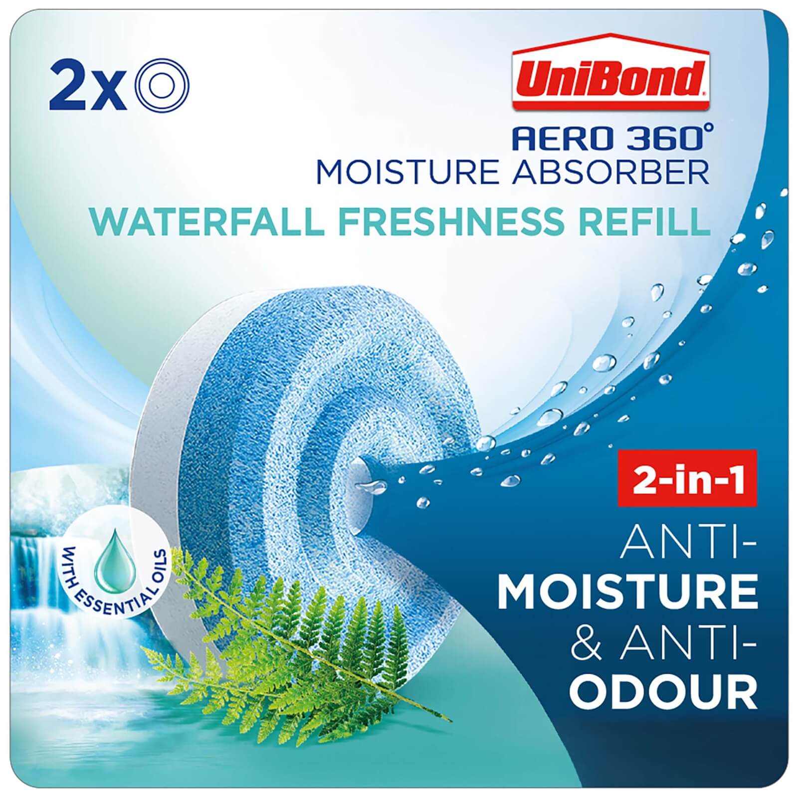 Photo of Unibond Aero 360 Waterfall Freshness Refills X2