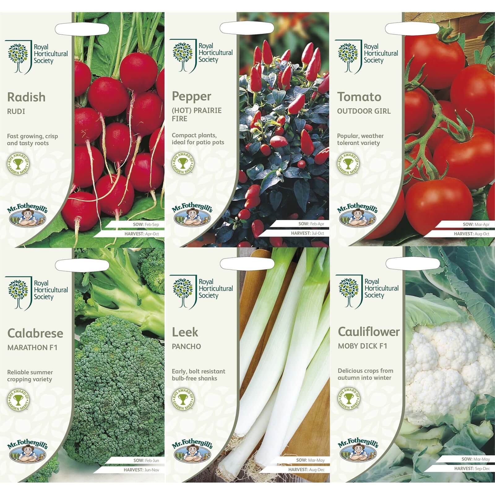 RHS Vegetable Starter Seeds Bundle