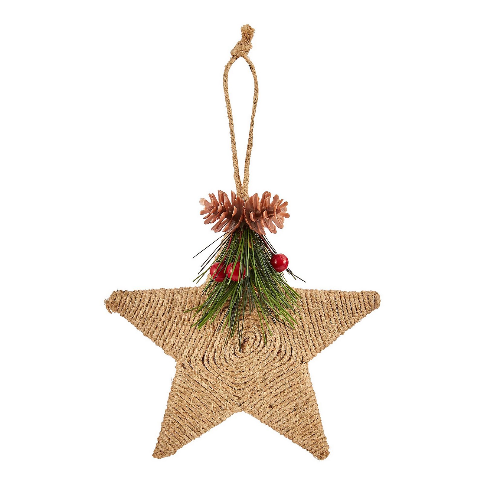 Photo of Hemp Rope Hanging Christmas Tree Decoration - Assortment