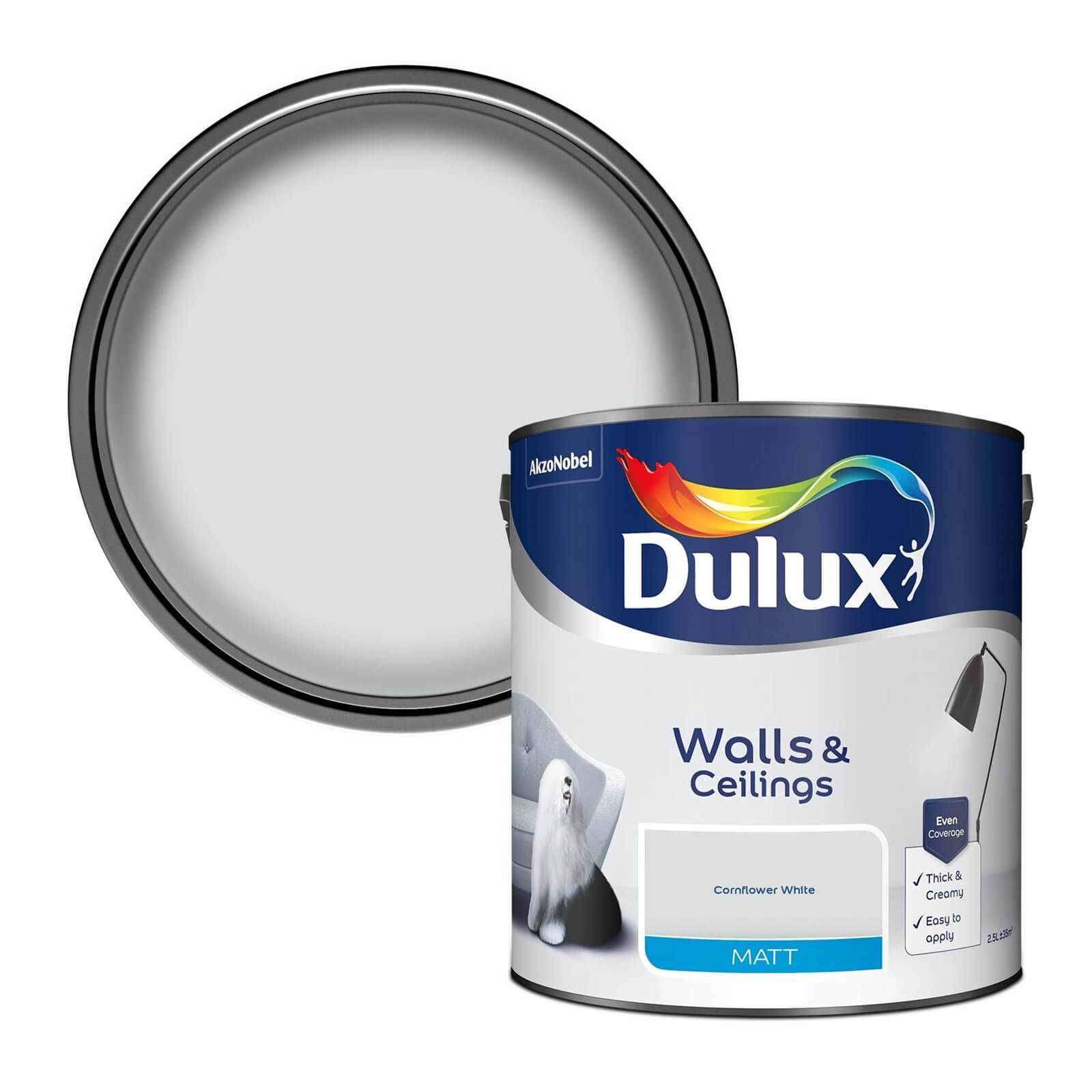 Dulux Cornflower White - Matt Emulsion Paint - 2.5L