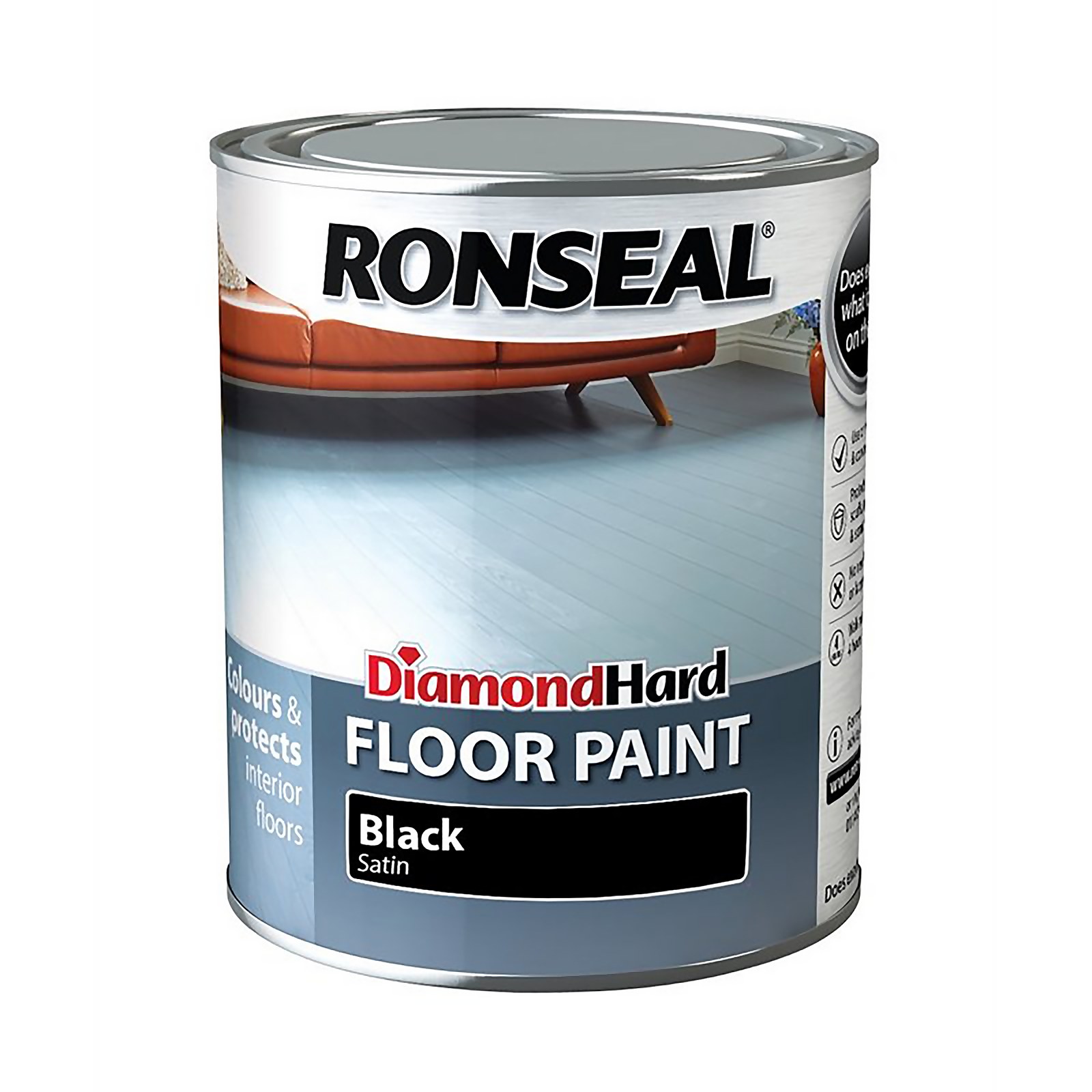 Photo of Ronseal Diamond Hard Black - Floor Paint - 750ml