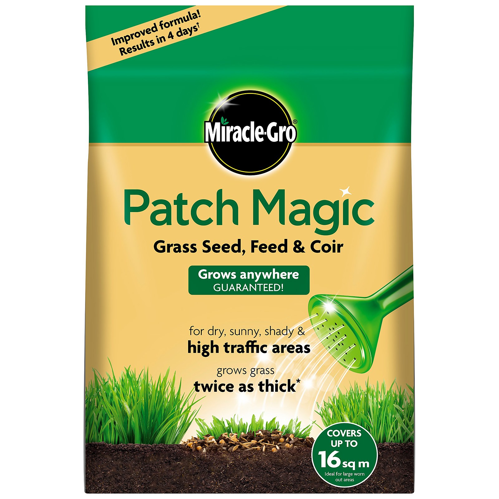 Photo of Miracle-gro Patch Magic Grass Seed- Feed & Coir - 48 Patch Bag