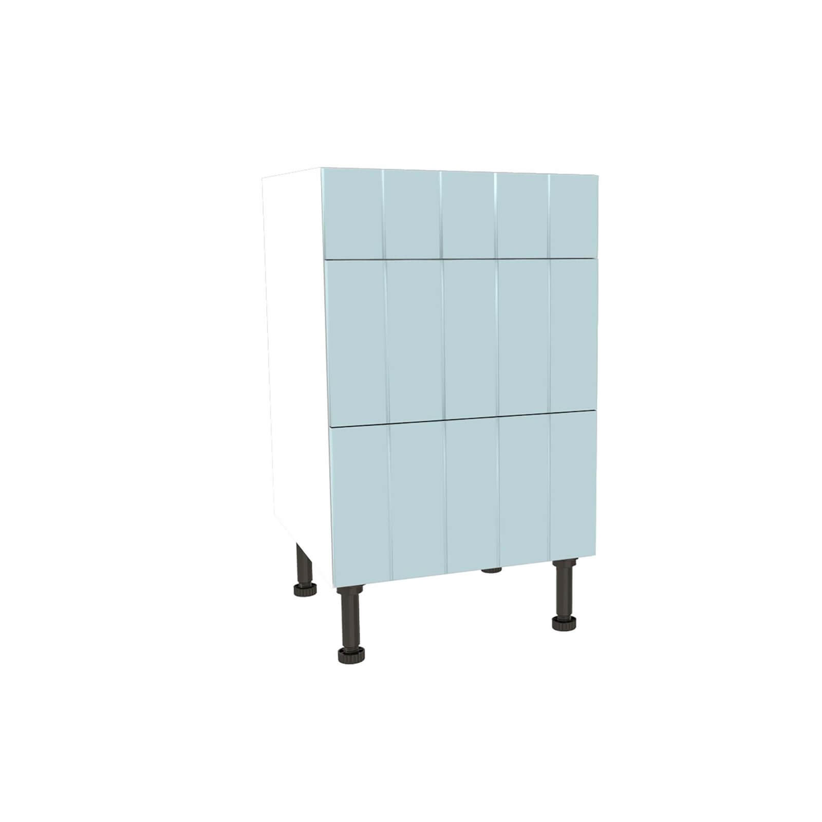 Photo of Country Light Blue 500mm 3 Drawer Premium Unit