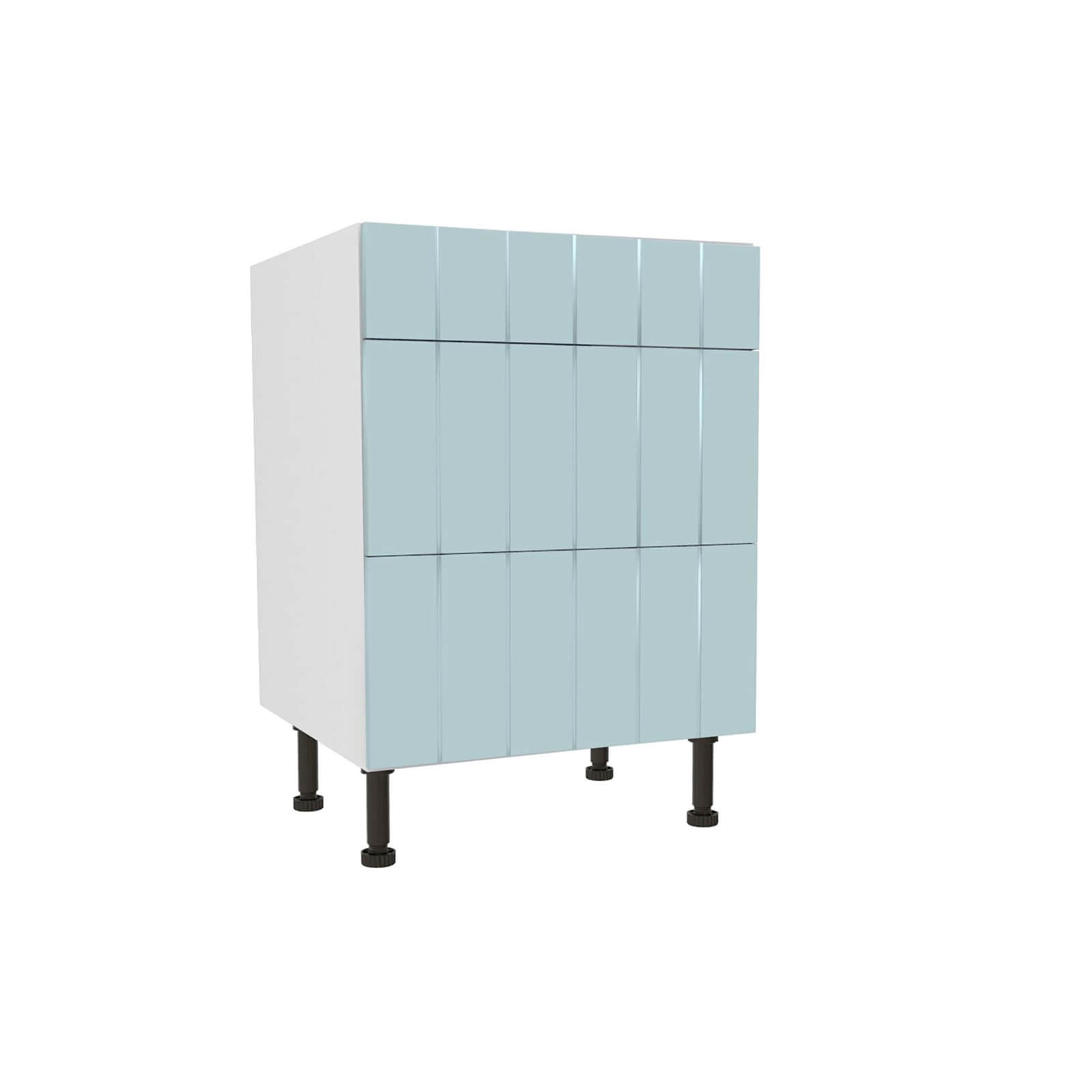 Photo of Country Light Blue 600mm 3 Drawer Premium Unit