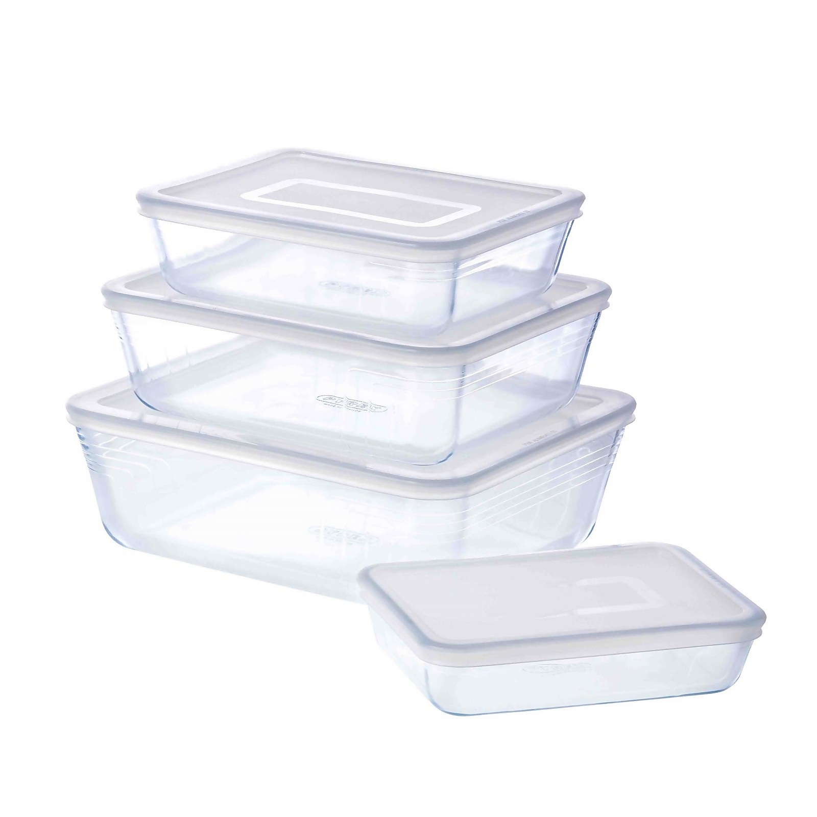 Photo of Pyrex Cook & Freeze Rectangular 4 Piece Food Storage Set - White