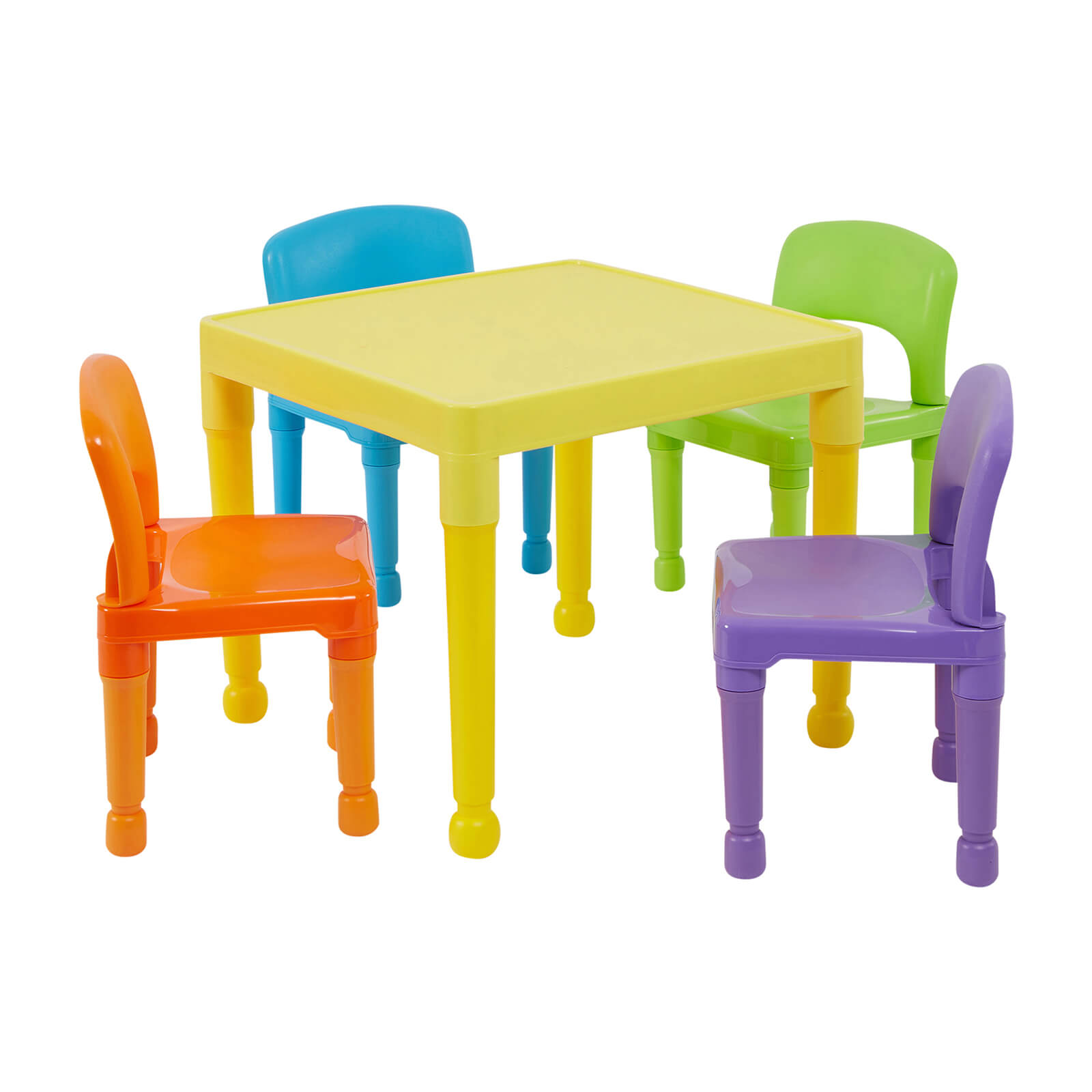 Photo of Multicoloured Plastic Table And 4 Chairs
