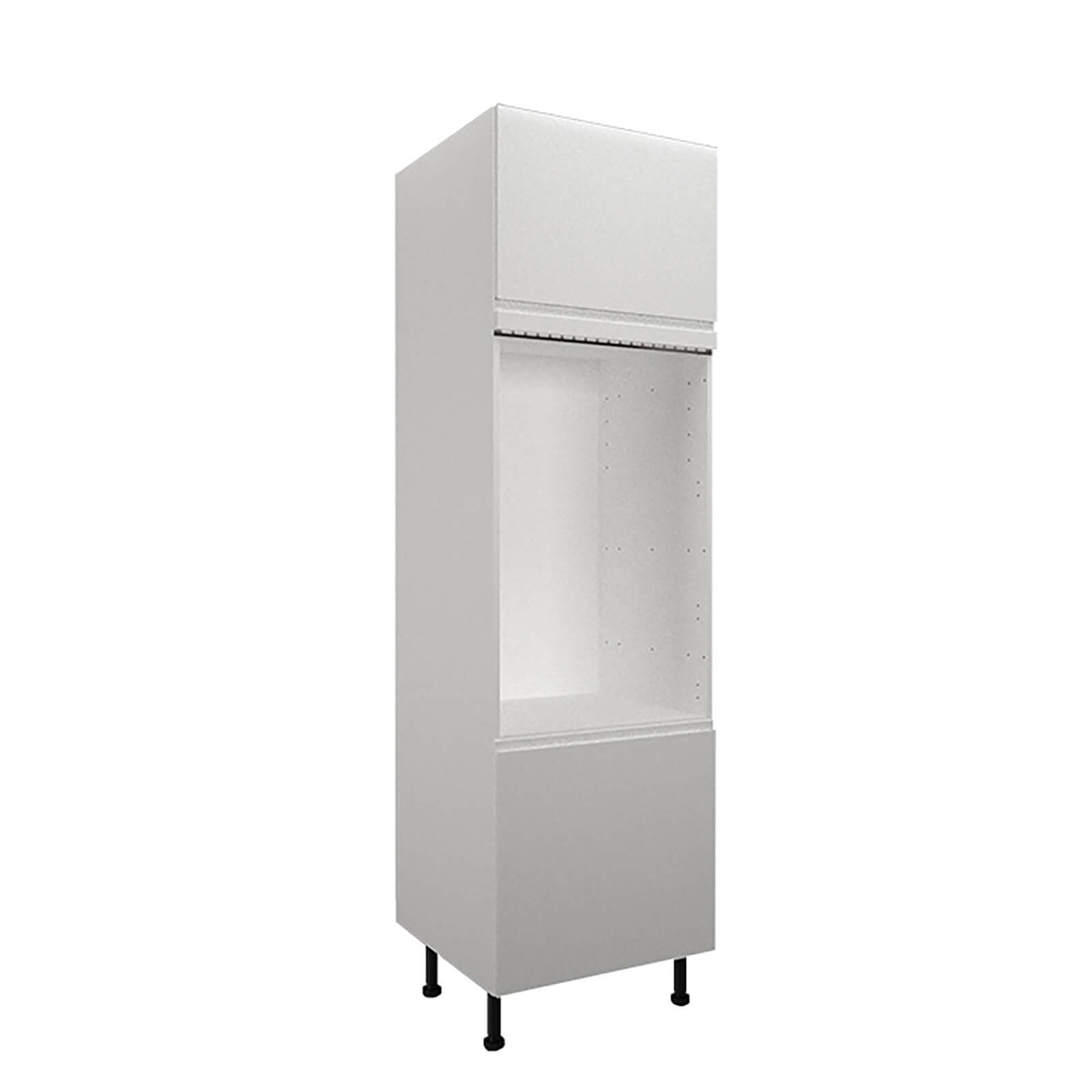 Handleless White Gloss Double Oven Tower Unit