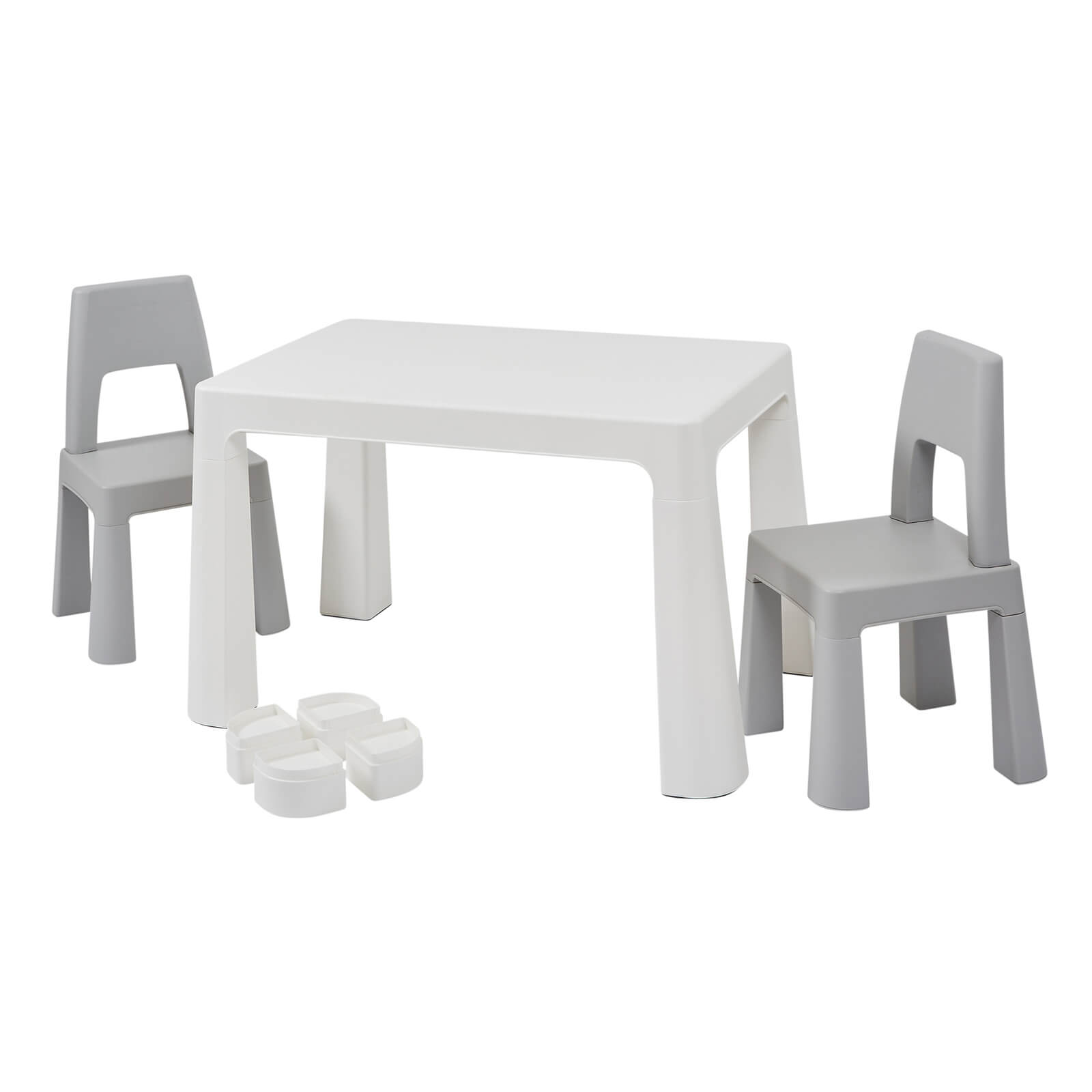 Photo of White Grey Height Adjustable Table Set