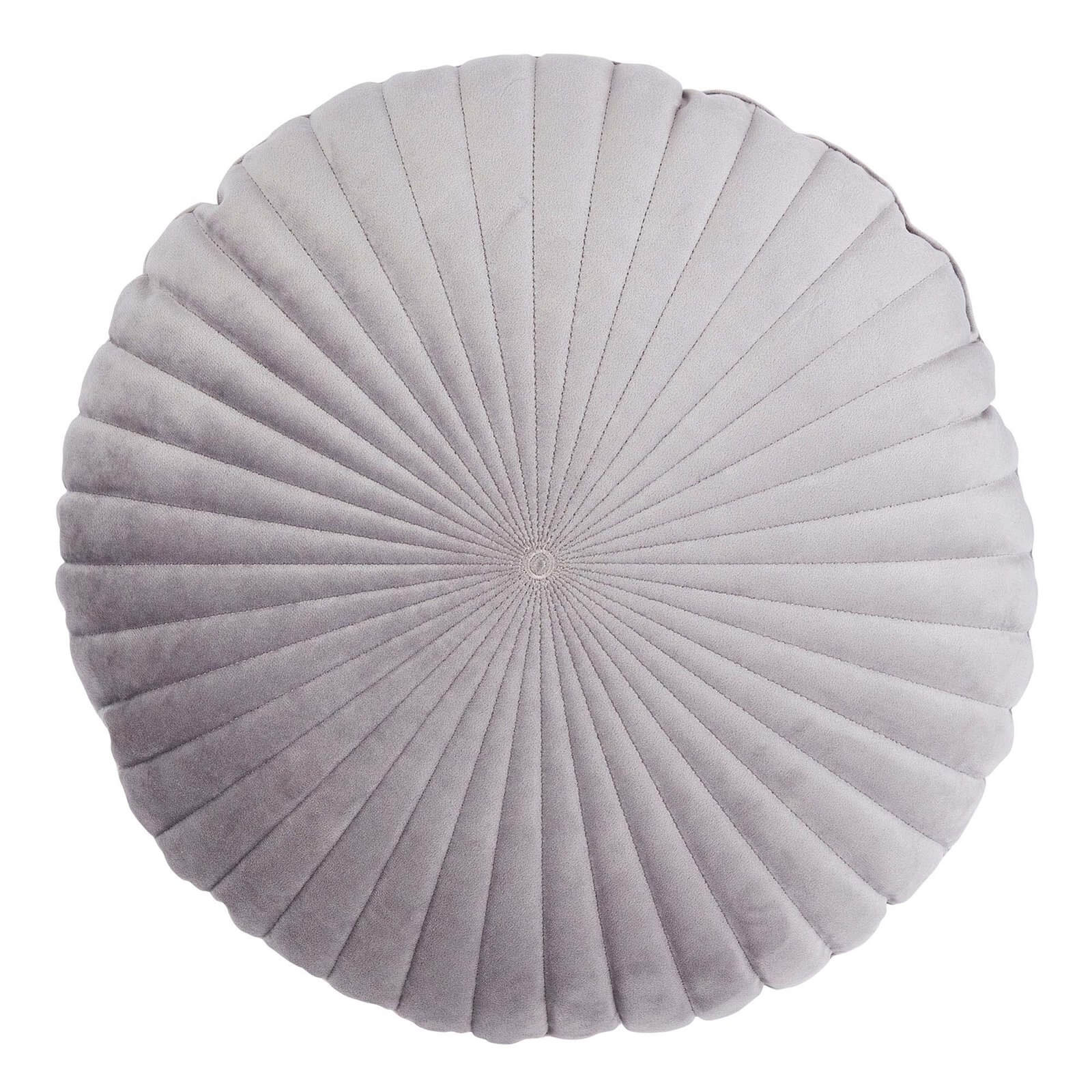 Photo of Round Velvet Cushion - Grey - 45cm