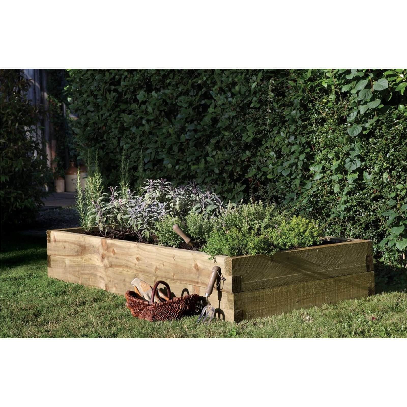 Photo of Forest Caledonian Wooden Raised Bed 180 X 90cm