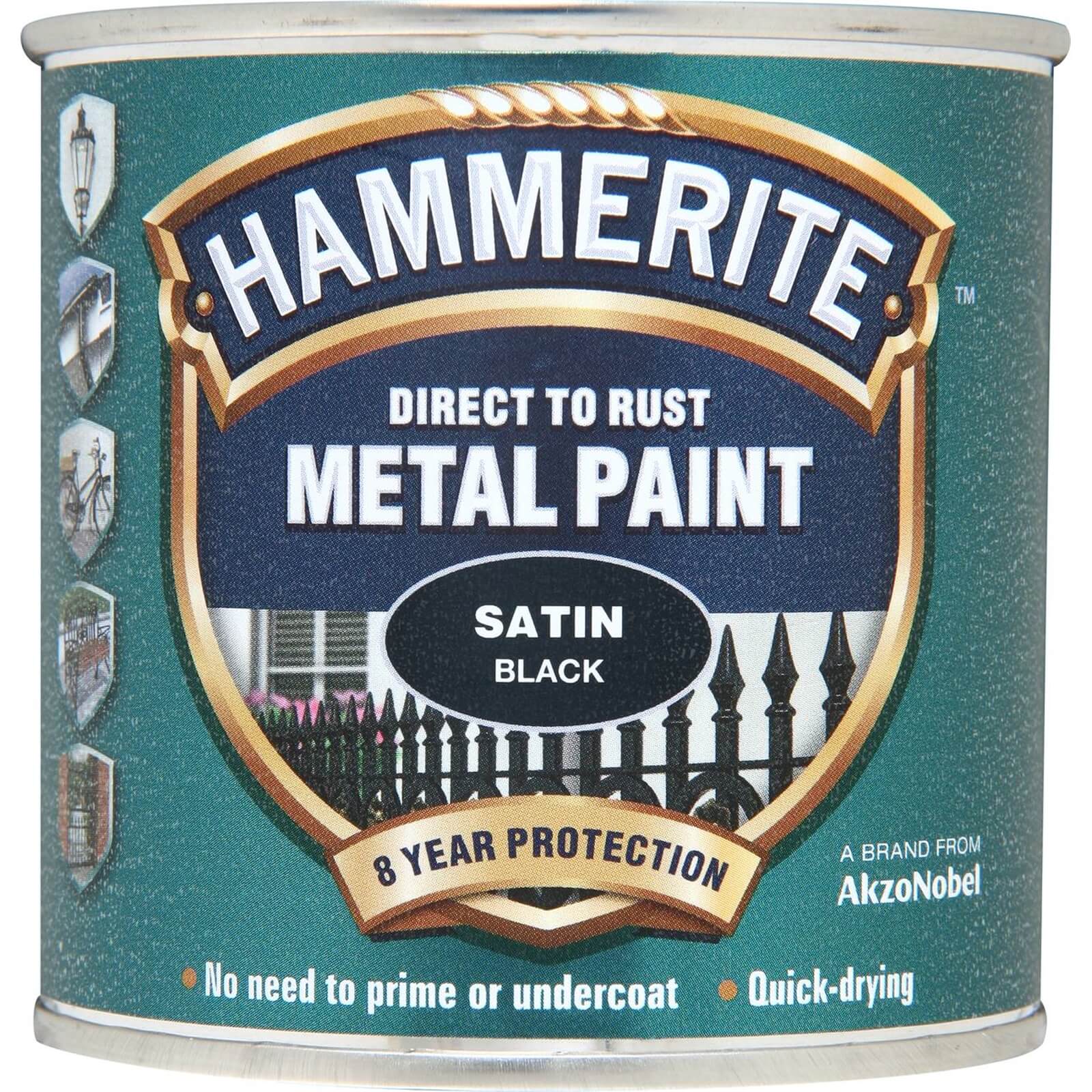 Photo of Hammerite Black - Satin Radiator Paint - 250ml
