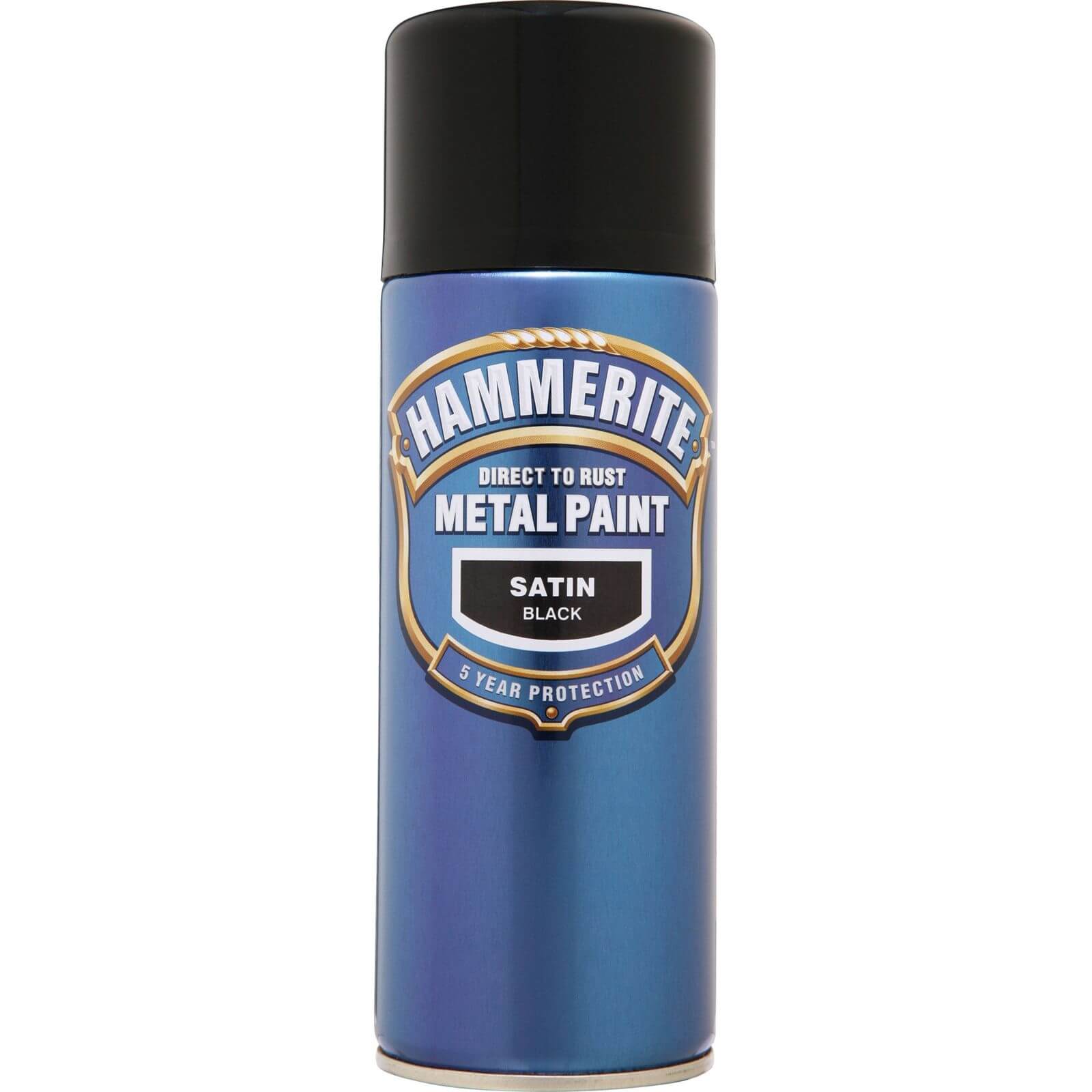 Hammerite Satin Radiator Spray Paint Black - 400ml