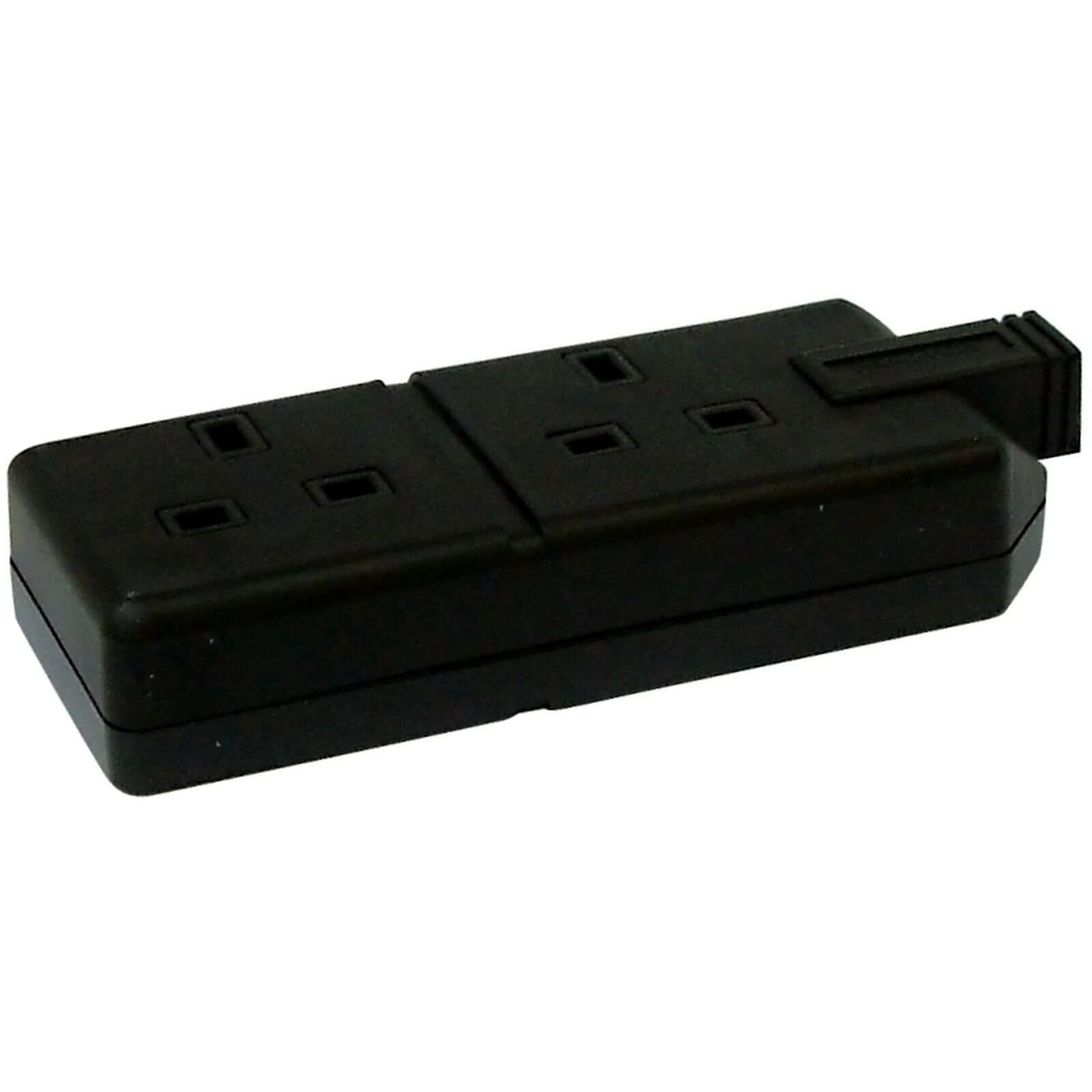 Photo of Masterplug 2 Socket Heavy Duty Rewirable Trailing Socket Black
