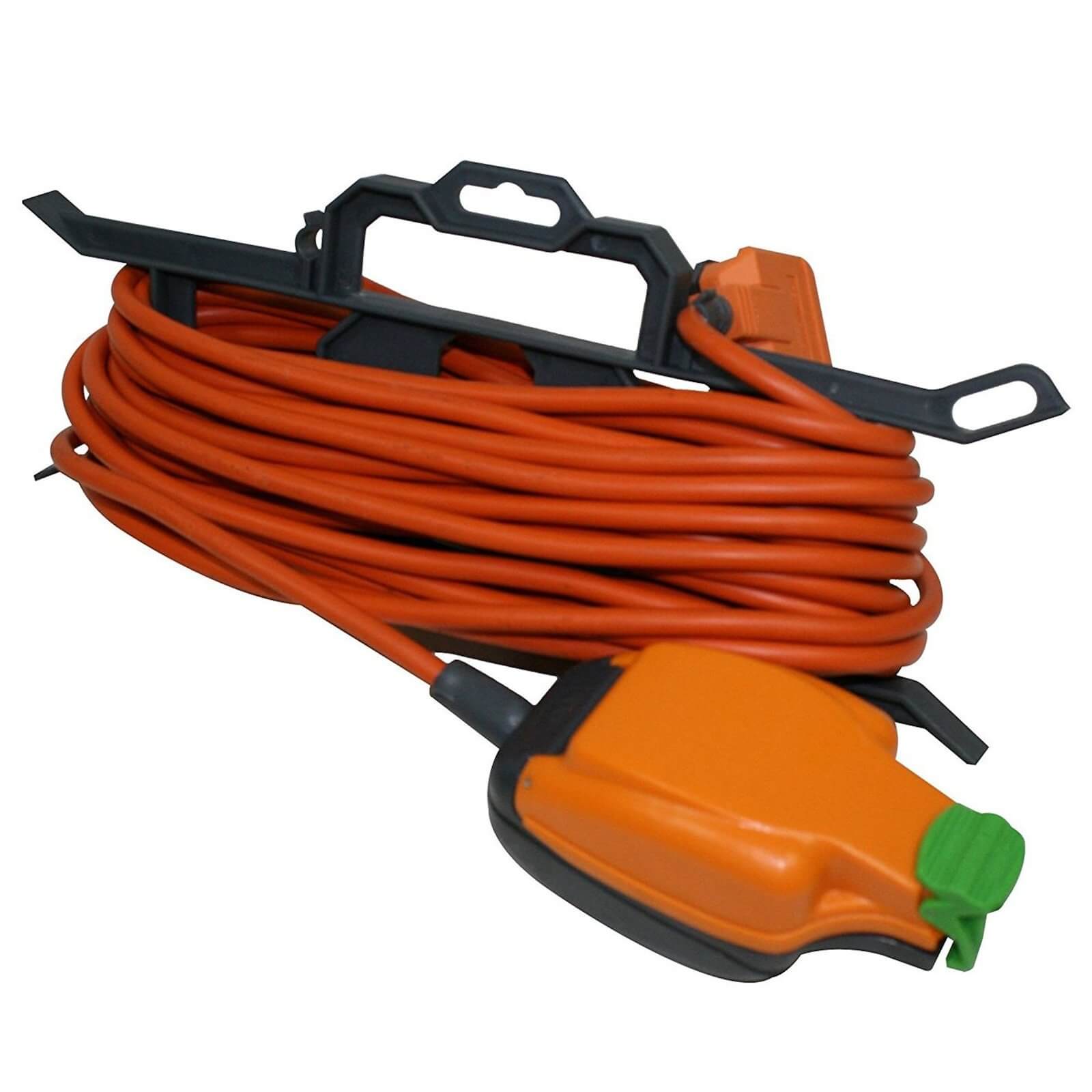 Photo of Masterplug 1 Ip Rated Socket Heavy Duty Extension Lead With Cable Carrier 15m Orange/black
