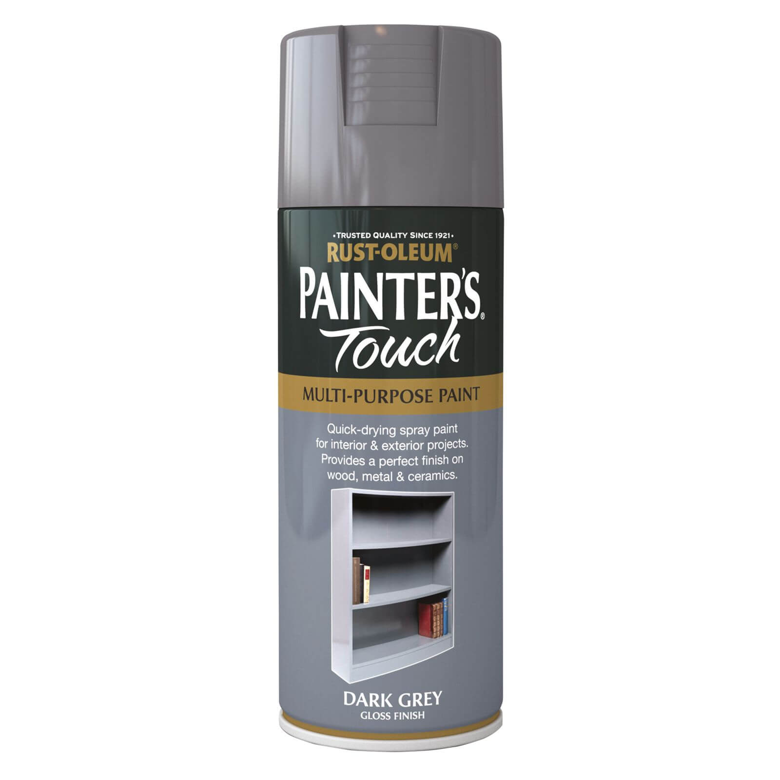 Rust-Oleum Painter's Touch Multi-Purpose Gloss Spray Paint Dark Grey - 400ml
