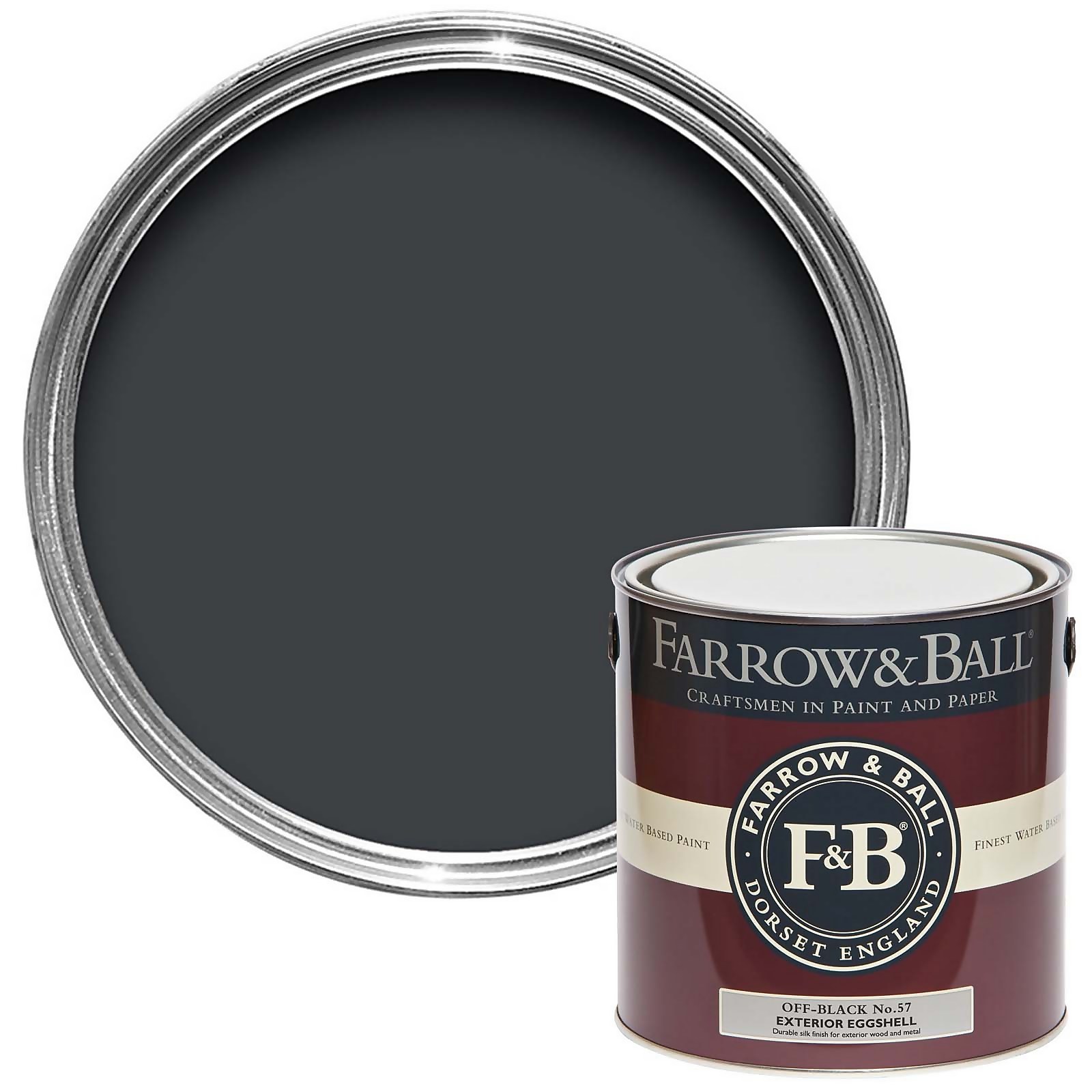 Photo of Farrow & Ball Exterior Eggshell Off-black - 2.5l