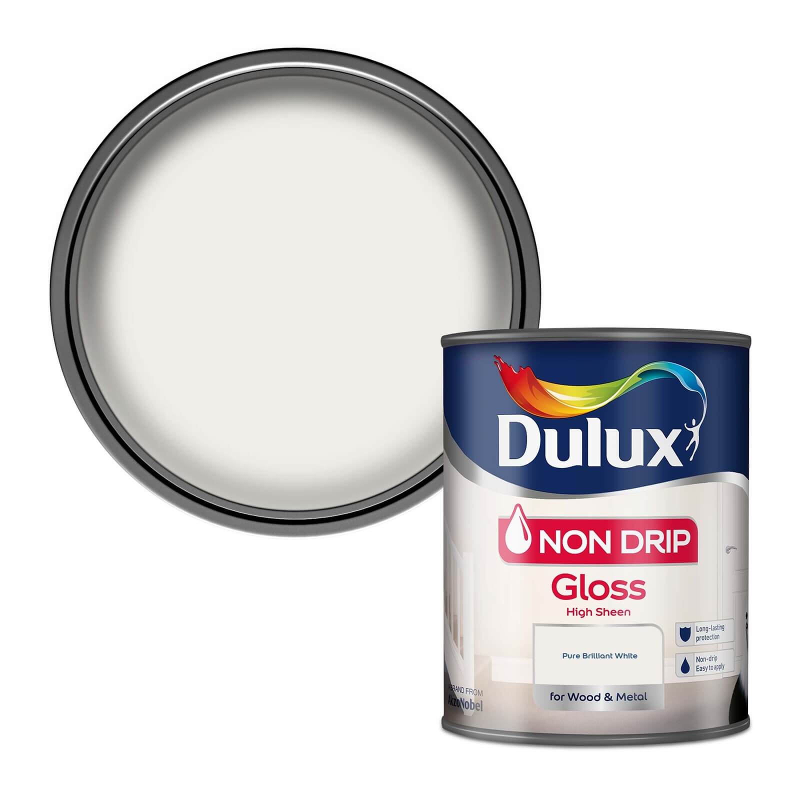 Photo of Dulux Pure Brilliant White - Non Drip Gloss Paint - 750ml