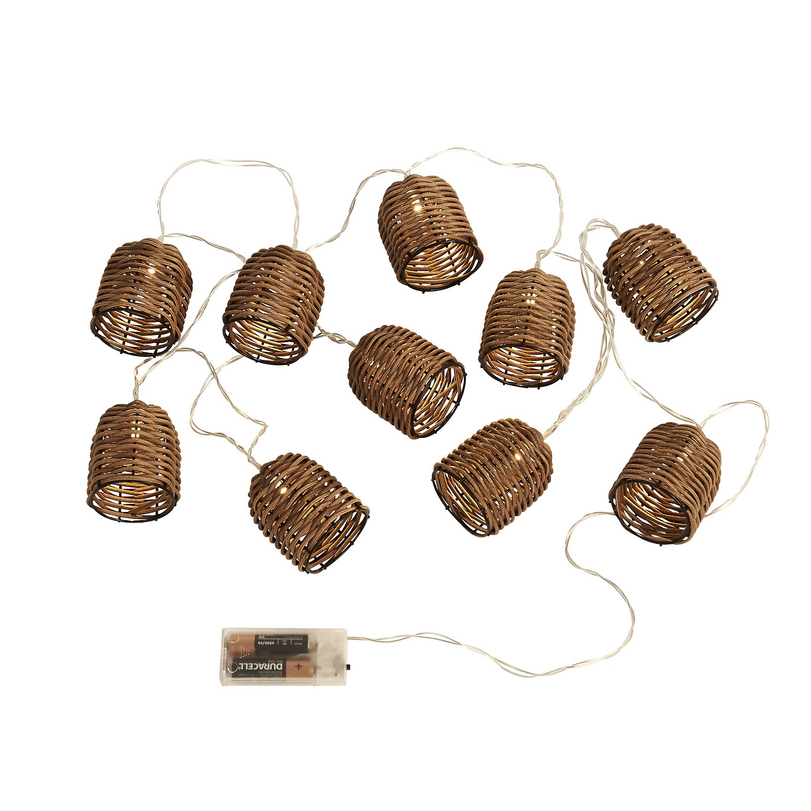 Photo of Rattan Bell Battery String Lights