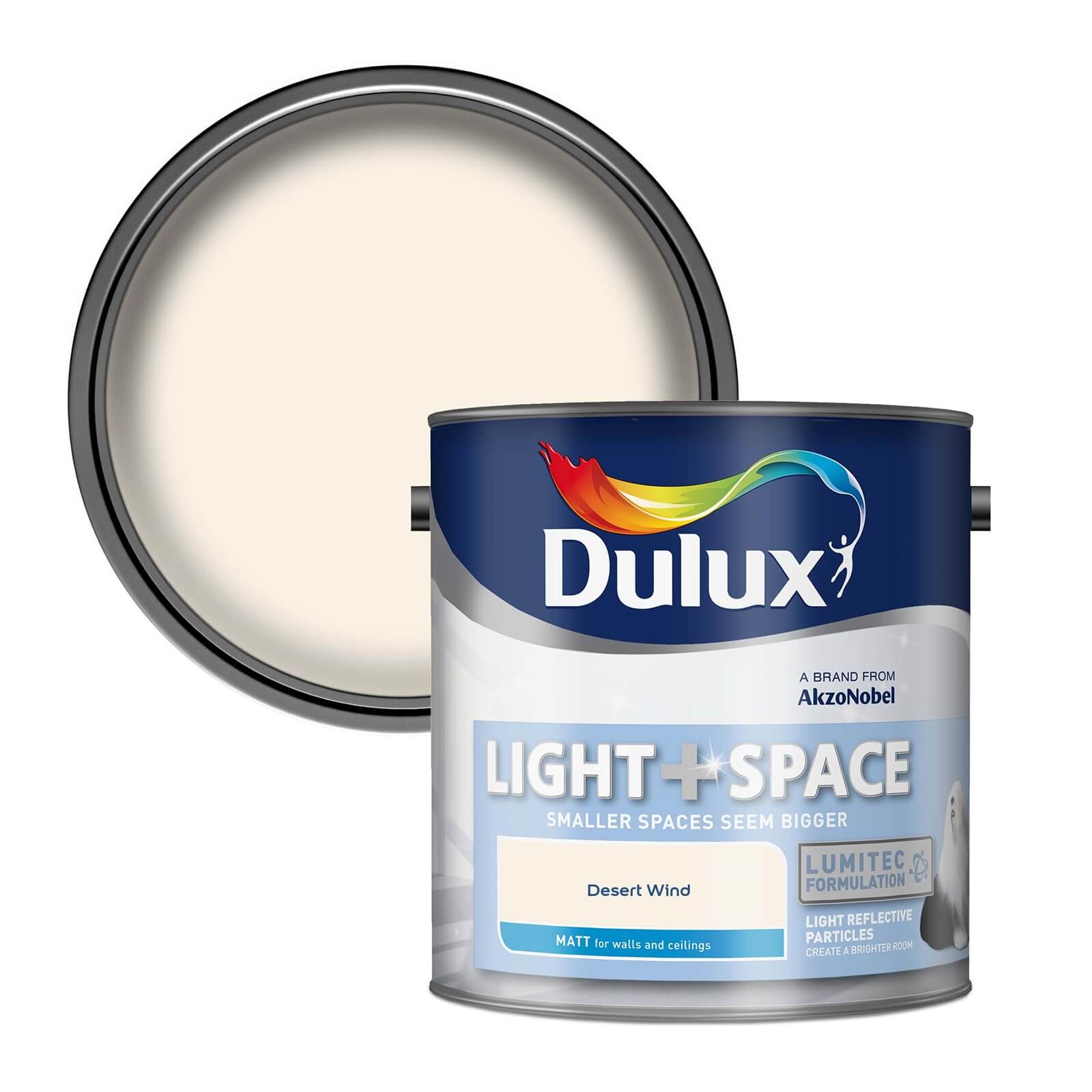Photo of Dulux Light & Space Desert Wind - Matt Emulsion Paint - 2.5l