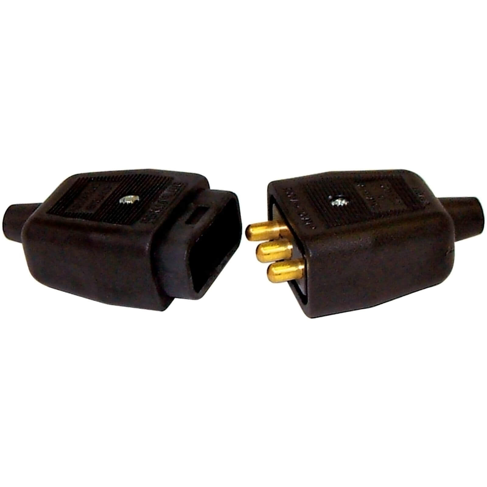 Photo of Masterplug Heavy Duty 3 Pin Flex Plug And Socket Connector Black
