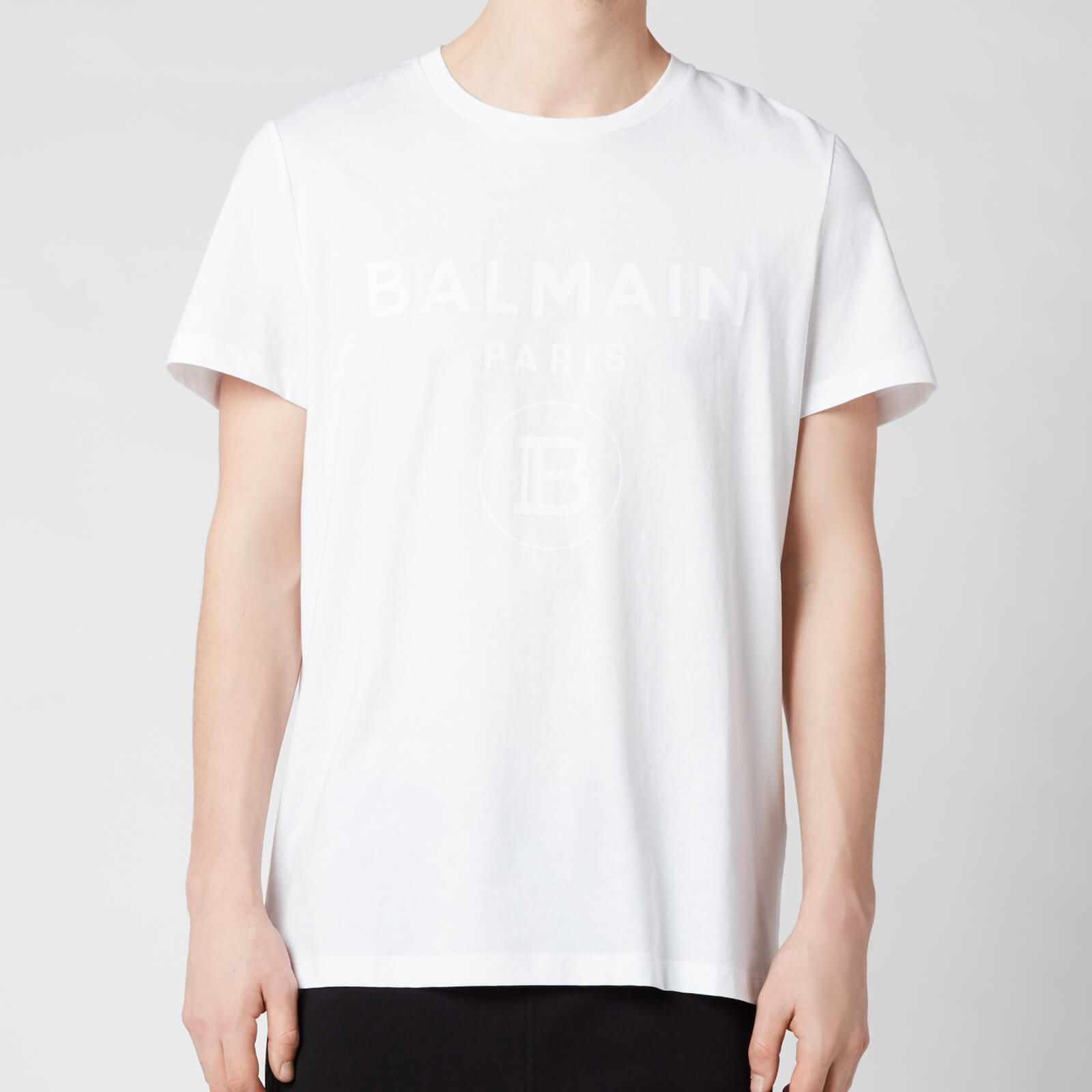 Balmain Men's Printed T-Shirt - White - S